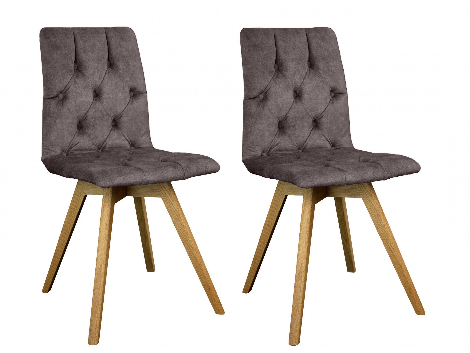 andas Eetkamerstoel Rania (set, 2 stuks) 4 poot stoelen bruin