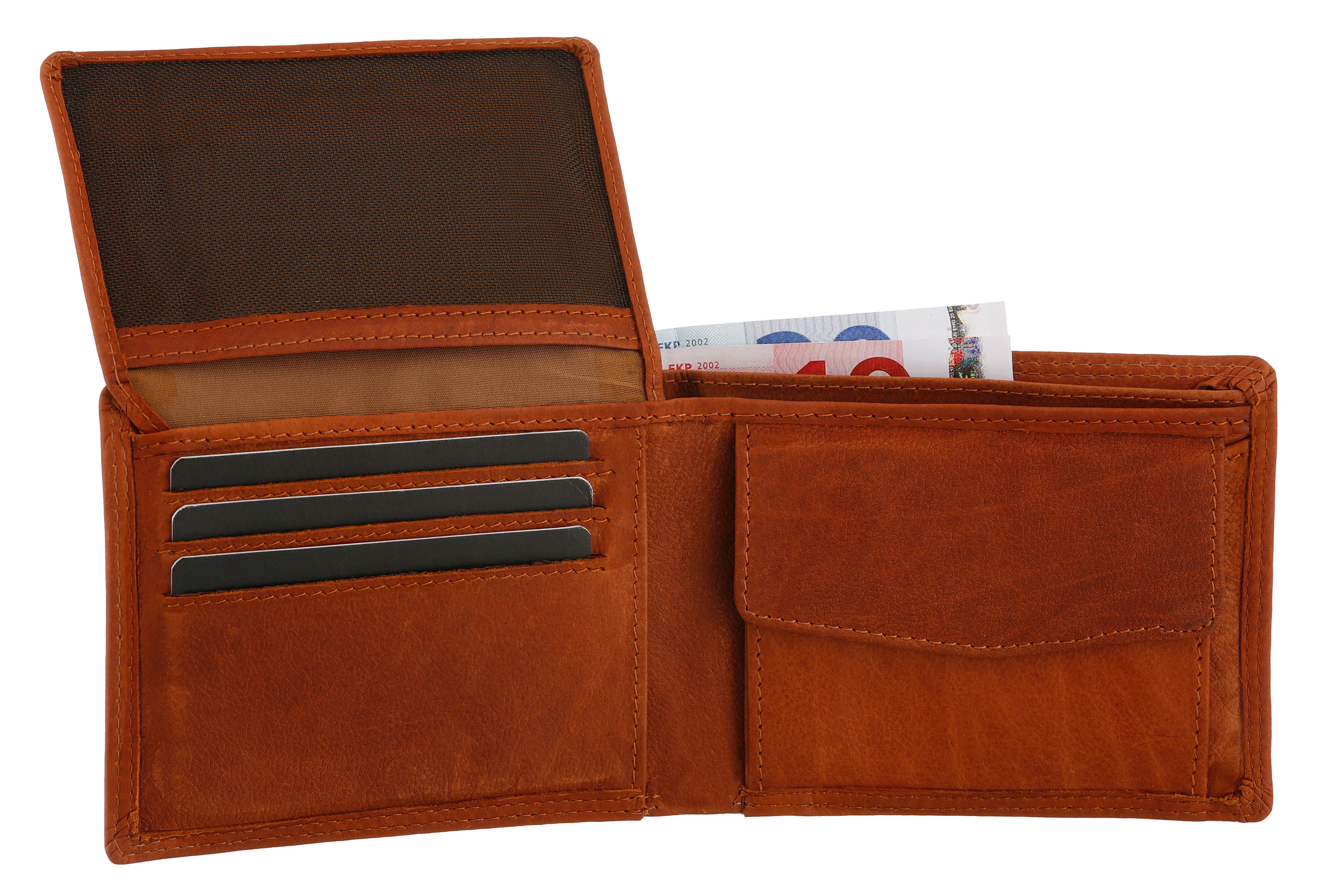 MUSTANG Portemonnee Udine leather wallet side opening