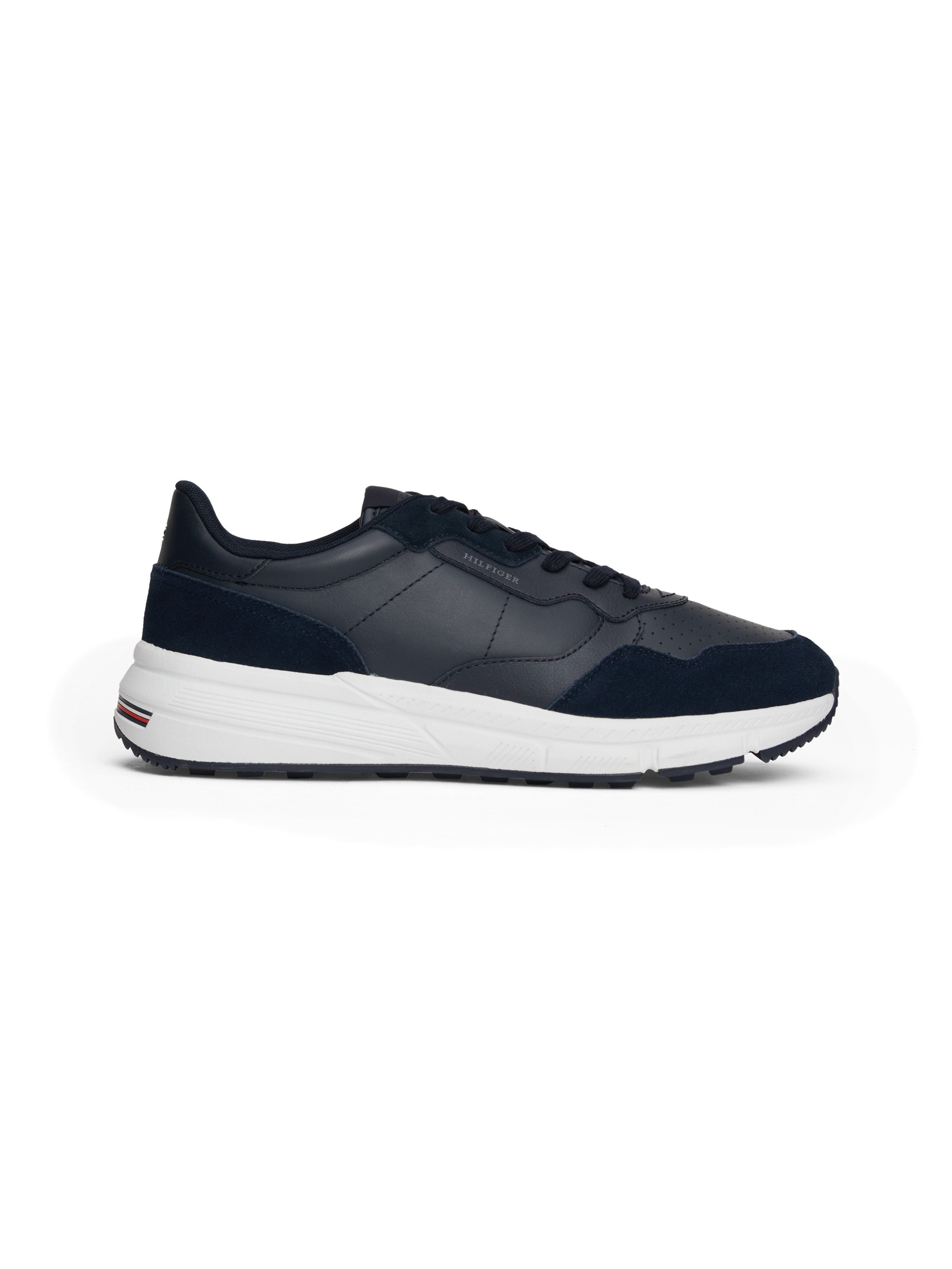 Tommy Hilfiger Sneakers met sleehak FASTON LTH MIX vrijetijdsschoen, veterschoen, lage schoen met gevoerde schacht
