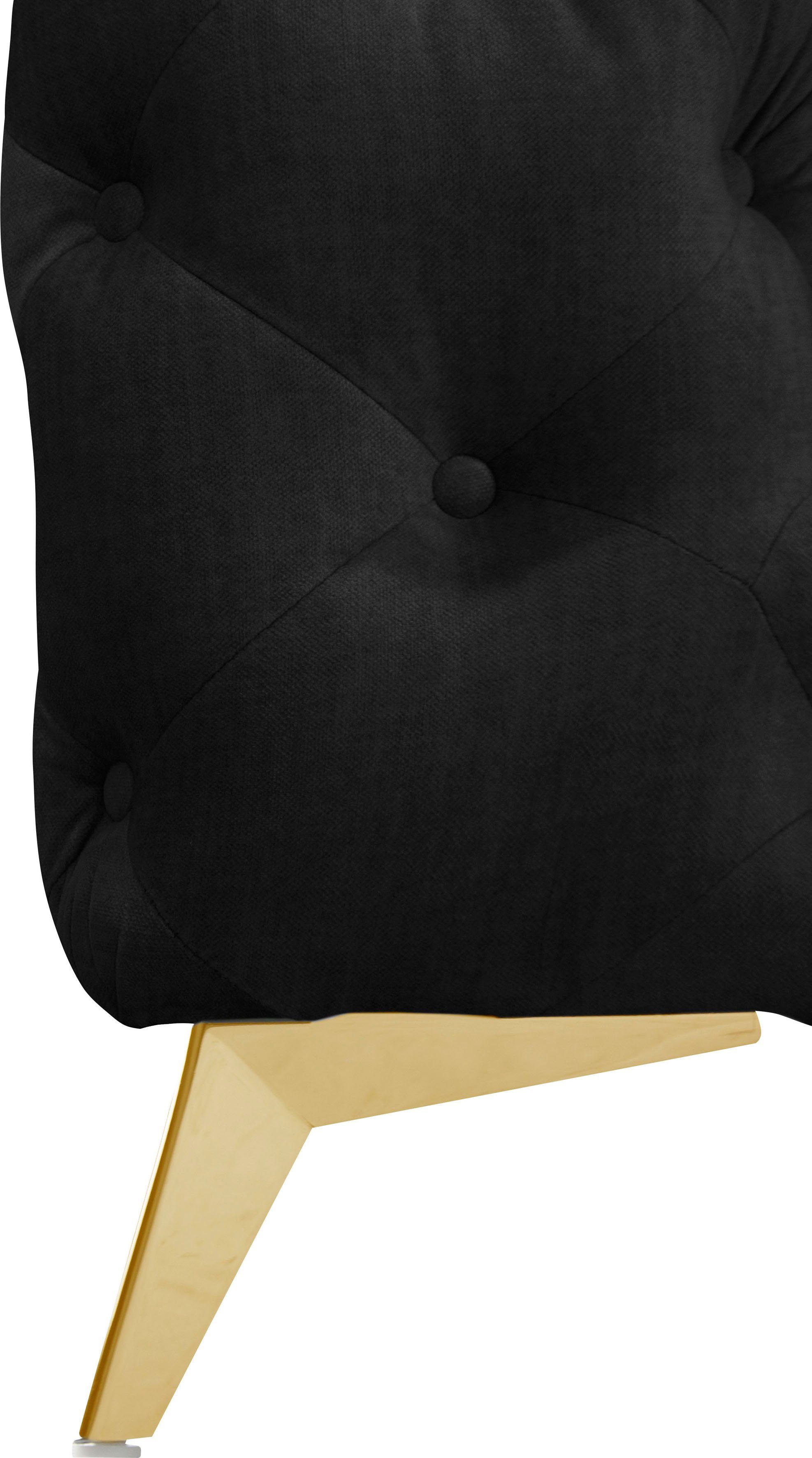 Leonique Chesterfield-bank Glynis L-vorm luxueuze capitonnage, moderne chesterfield look, kleur van de poten ter keuze
