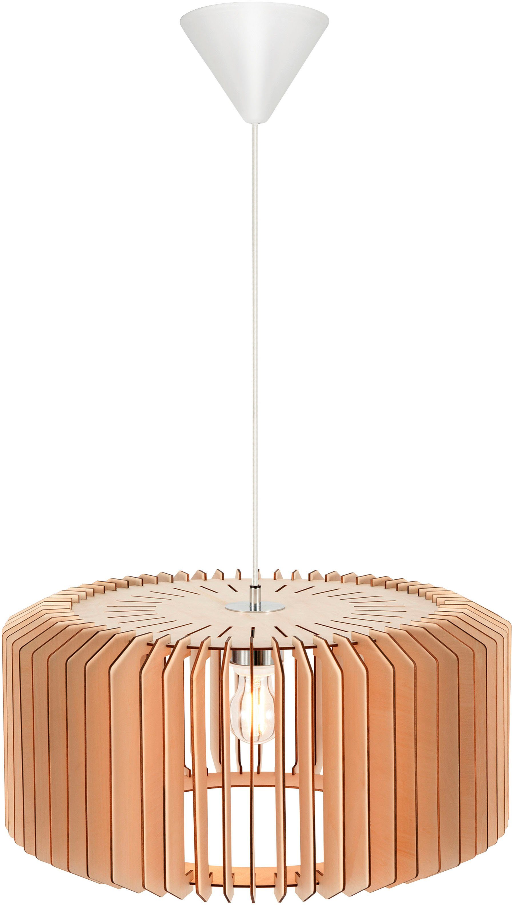 Nordlux Hanglamp Asti Natuurlijk materiaal, creëert een mooi licht- en schaduwspel (1 stuk)