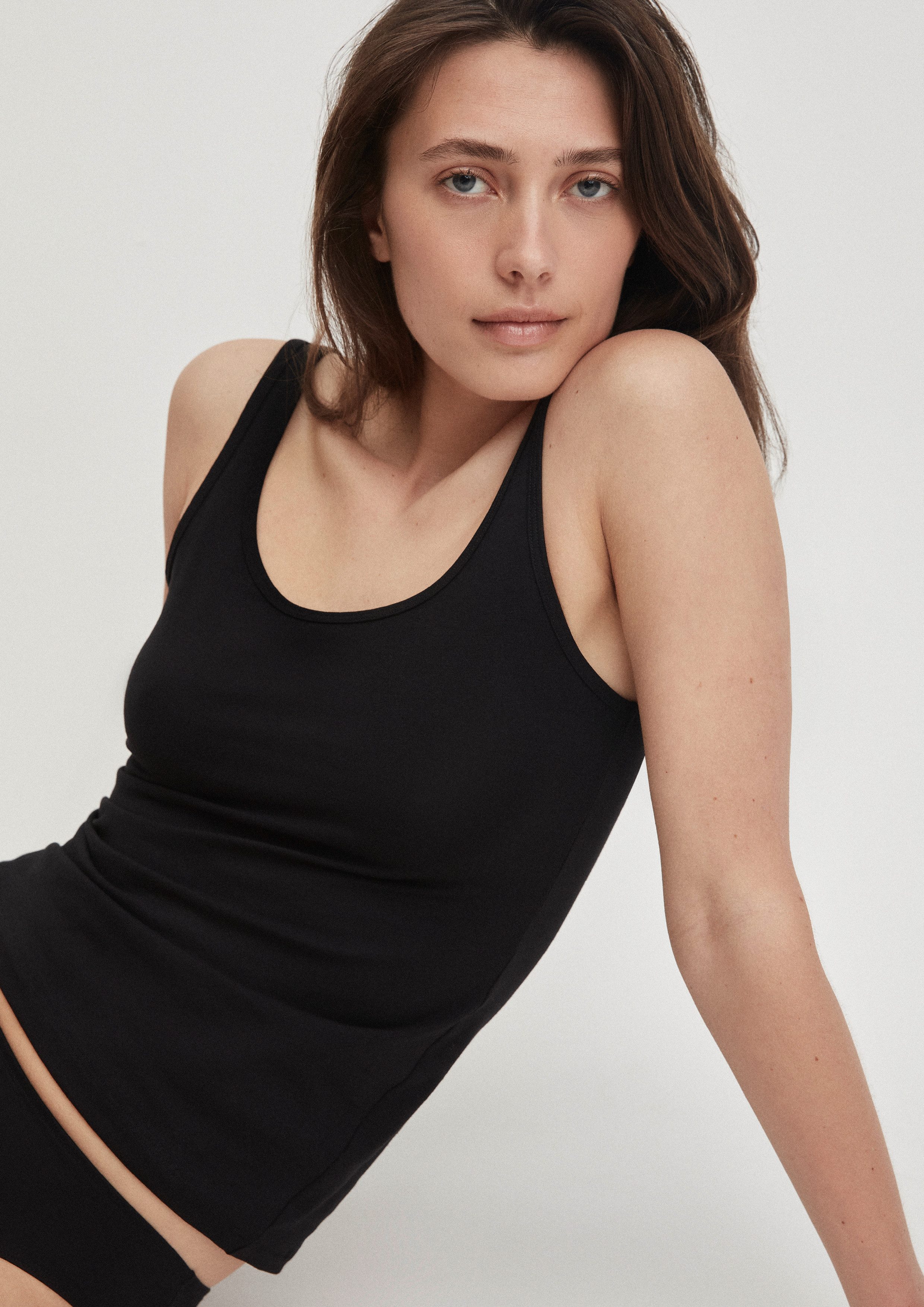 CALIDA Hemd Optimale pasvorm dames armloze tops maat L (48/50) zwart
