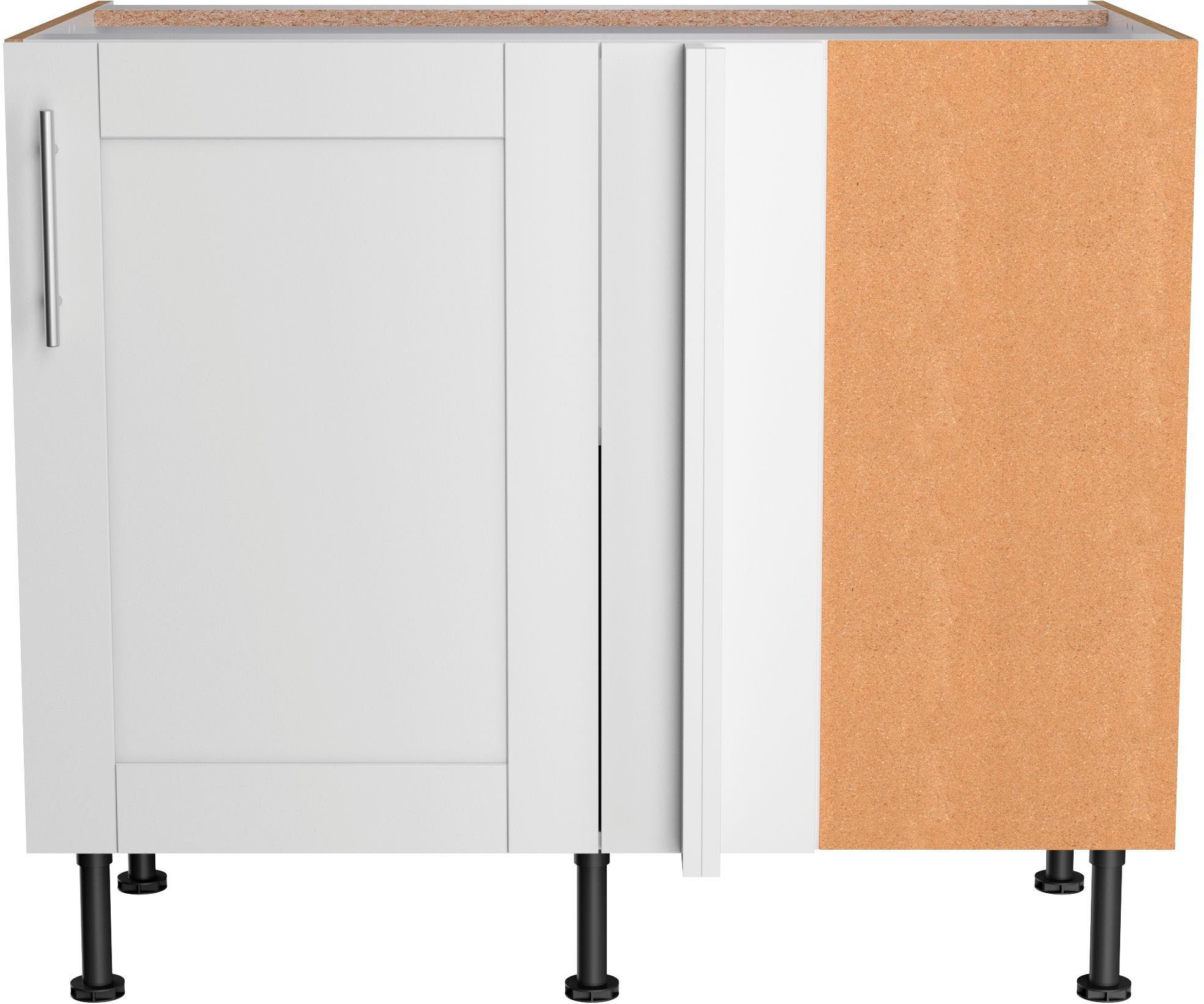 Kochstation Hoekonderkast KS-Ahus Breedte 100 x 65 cm onderkasten wit