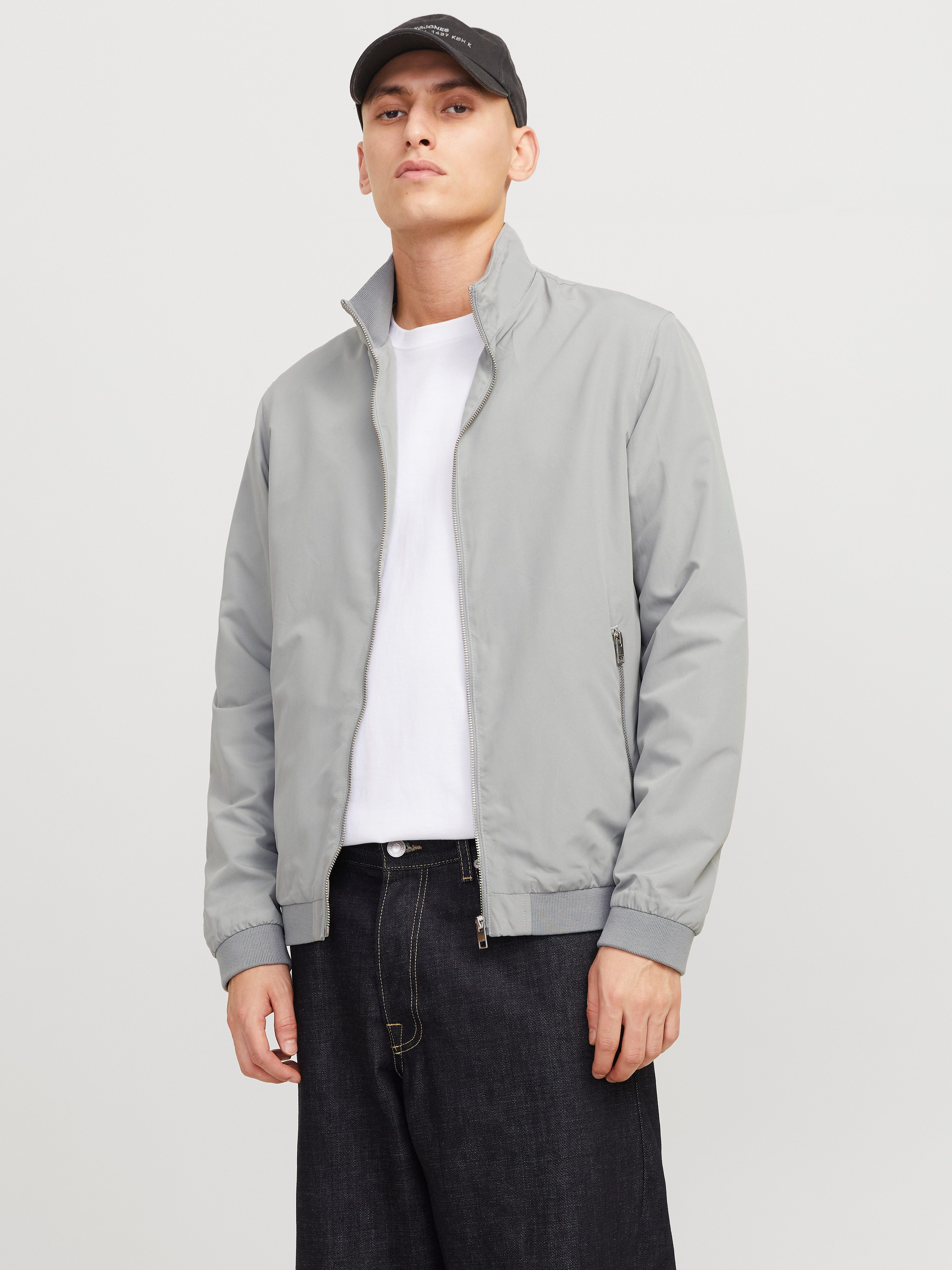Jack & Jones Blouson JJERUSH HARRINGTON BOMBER NOOS heren jassen maat L grijs