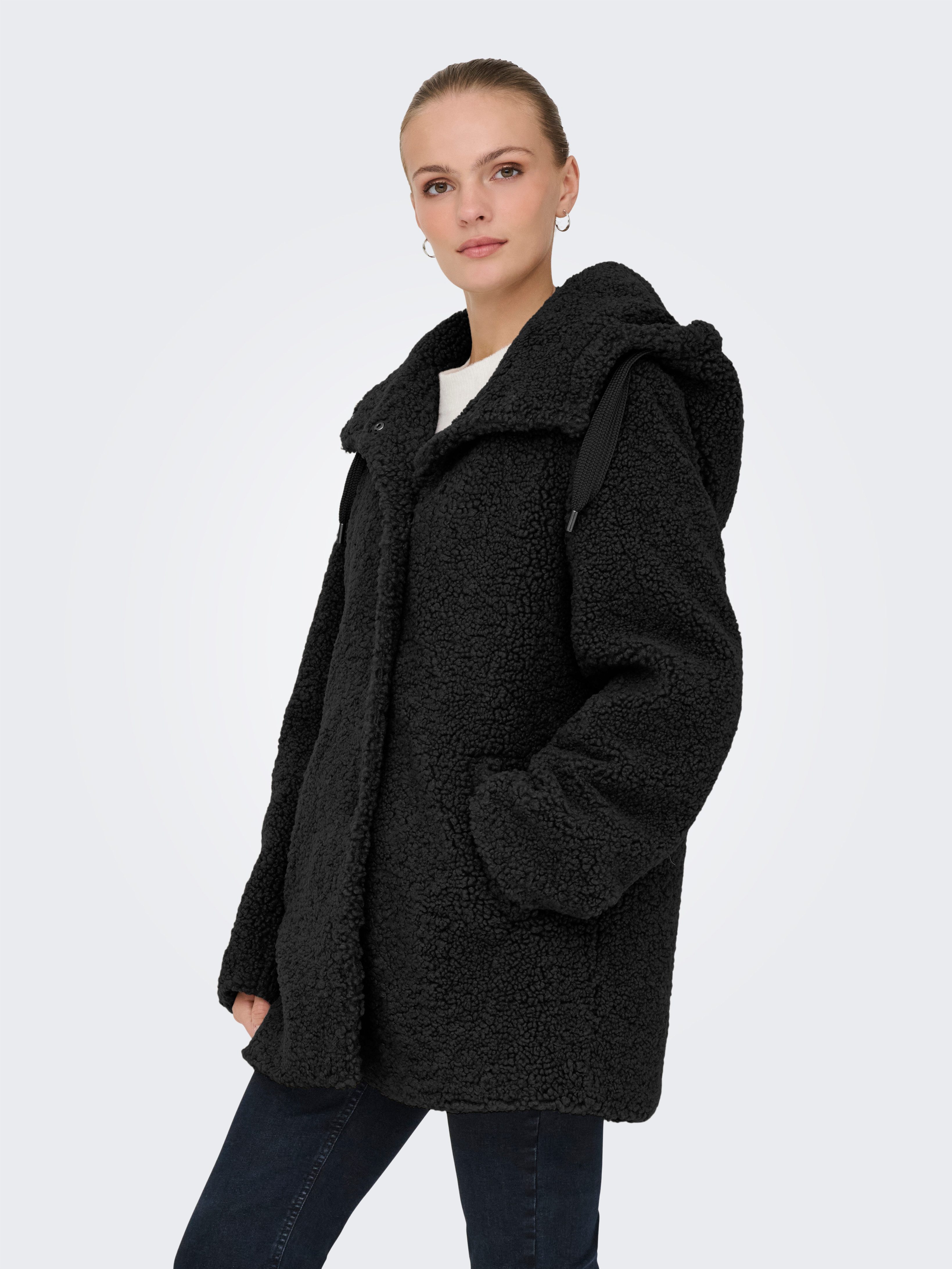 Only Korte jas ONLMINA CURLY TEDDY COAT OTW