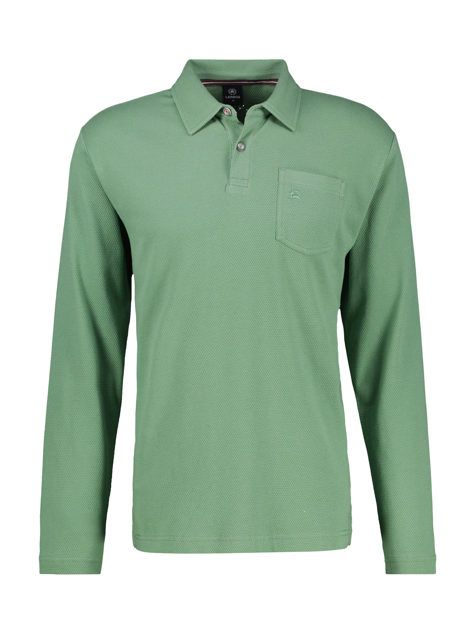 Lerros Poloshirt met lange mouwen met geborduurd logo