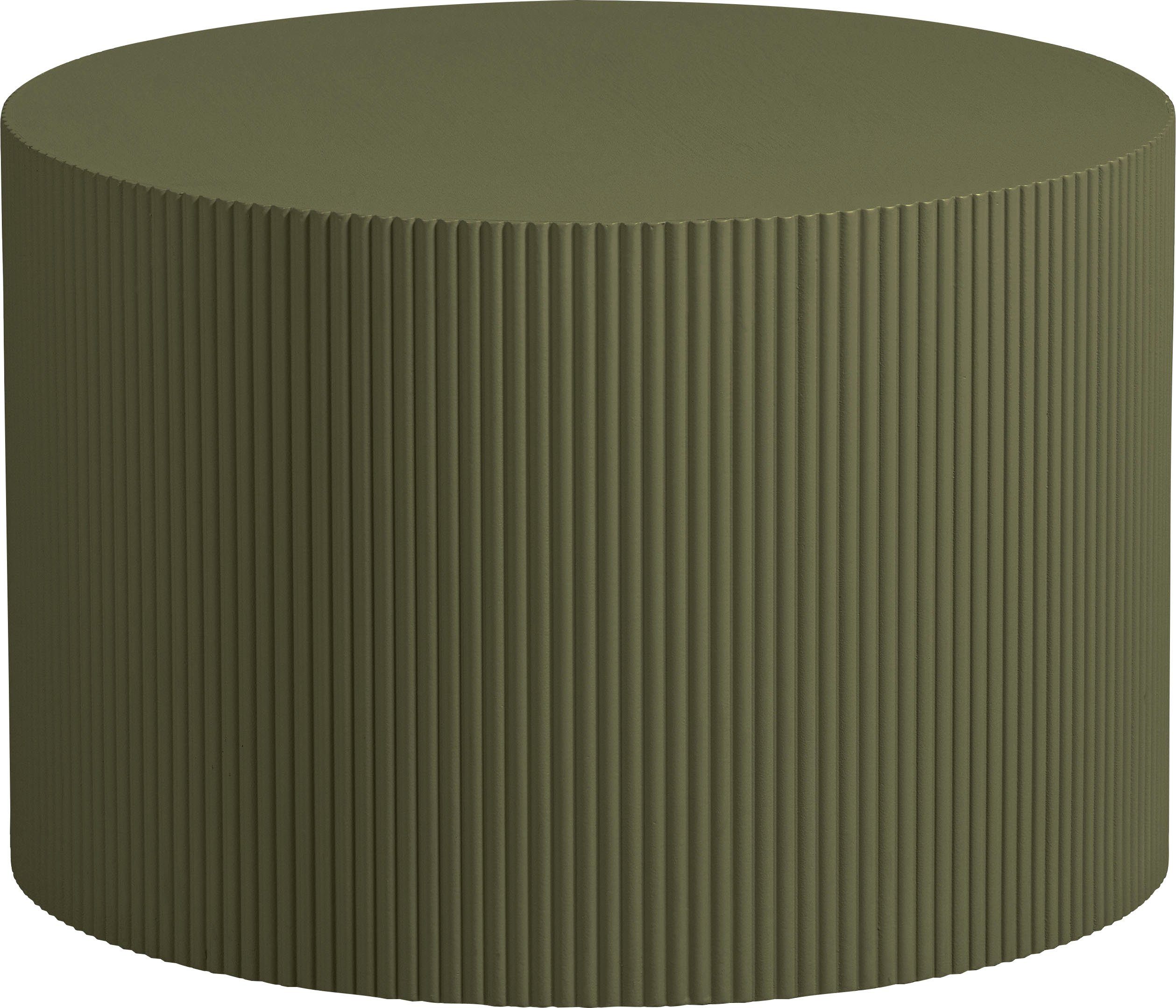 WOOOD Bijzettafel Prague ronde vorm, van geperst plaatmateriaal, hoogte 40 x ø 60 cm bijzettafels groen
