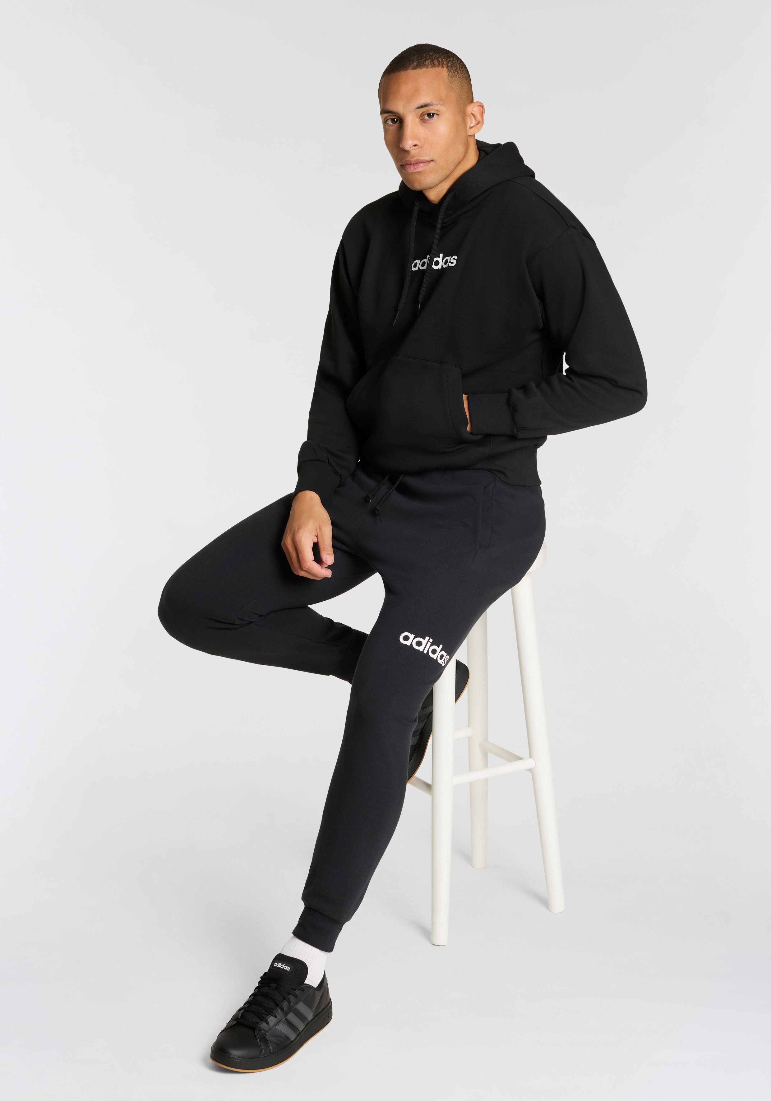 adidas Sportswear Sportbroek M LIN FT PT van zacht french terry materiaal (1-delig)