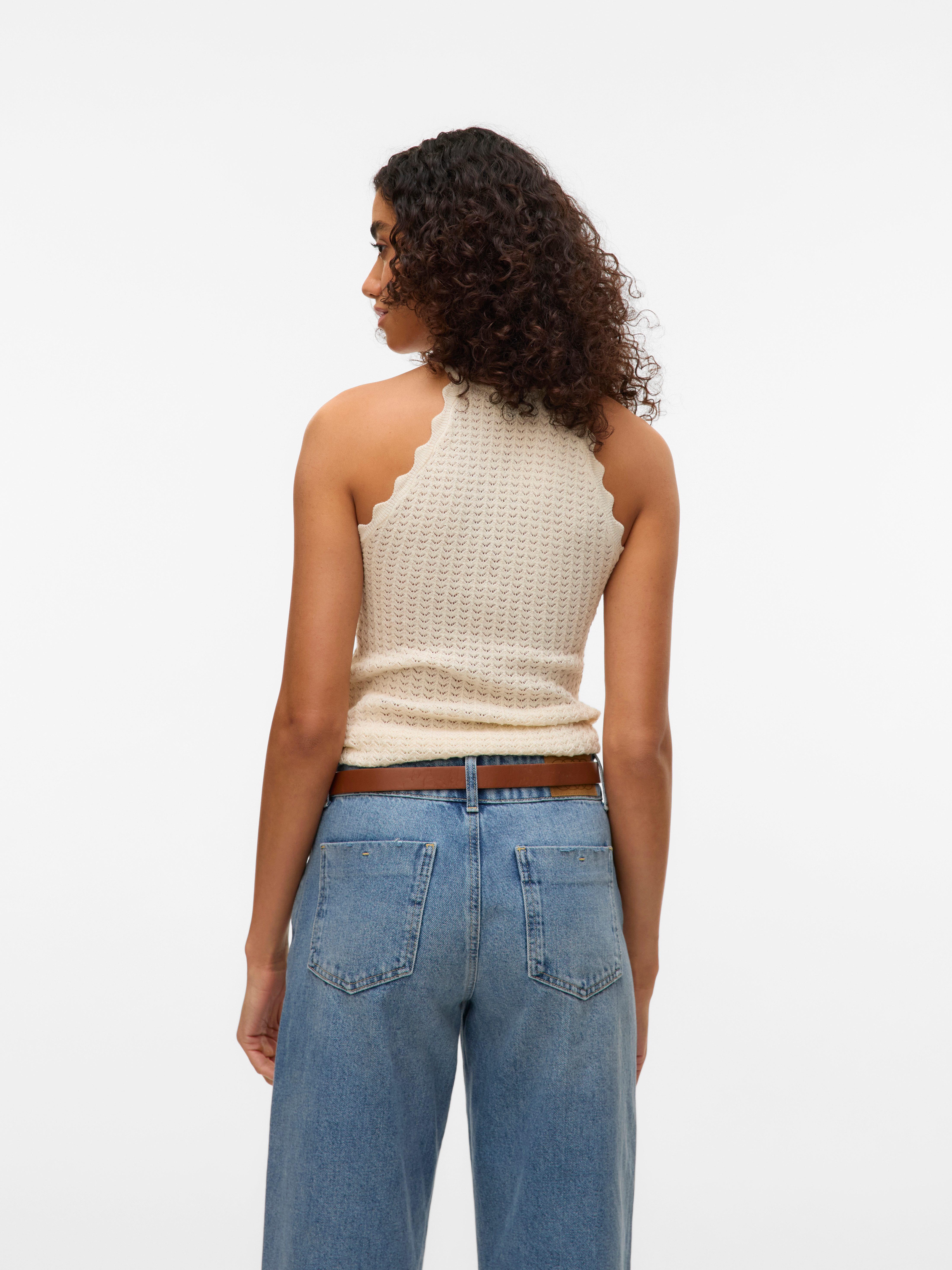 Vero Moda Gebreide top VMPANAMA SL KNIT TOP VMA NOOS