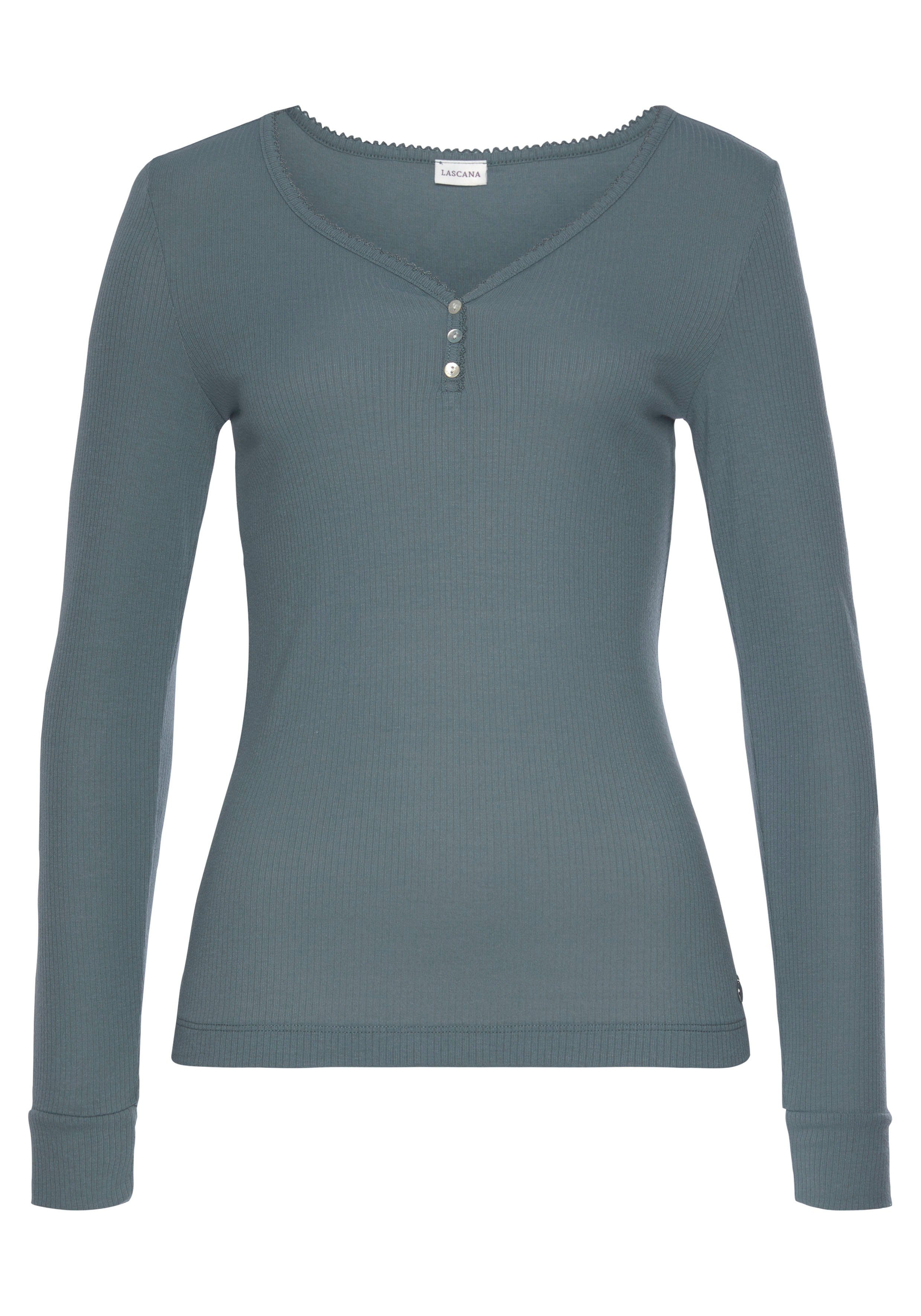 Lascana Pyjama top van ribbreisel