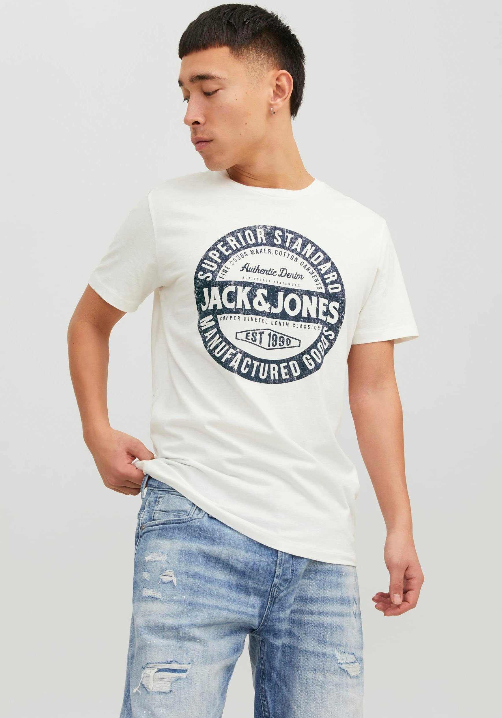 Jack & Jones Shirt met ronde hals JJEJEANS TEE SS O-NECK NOOS 23/24