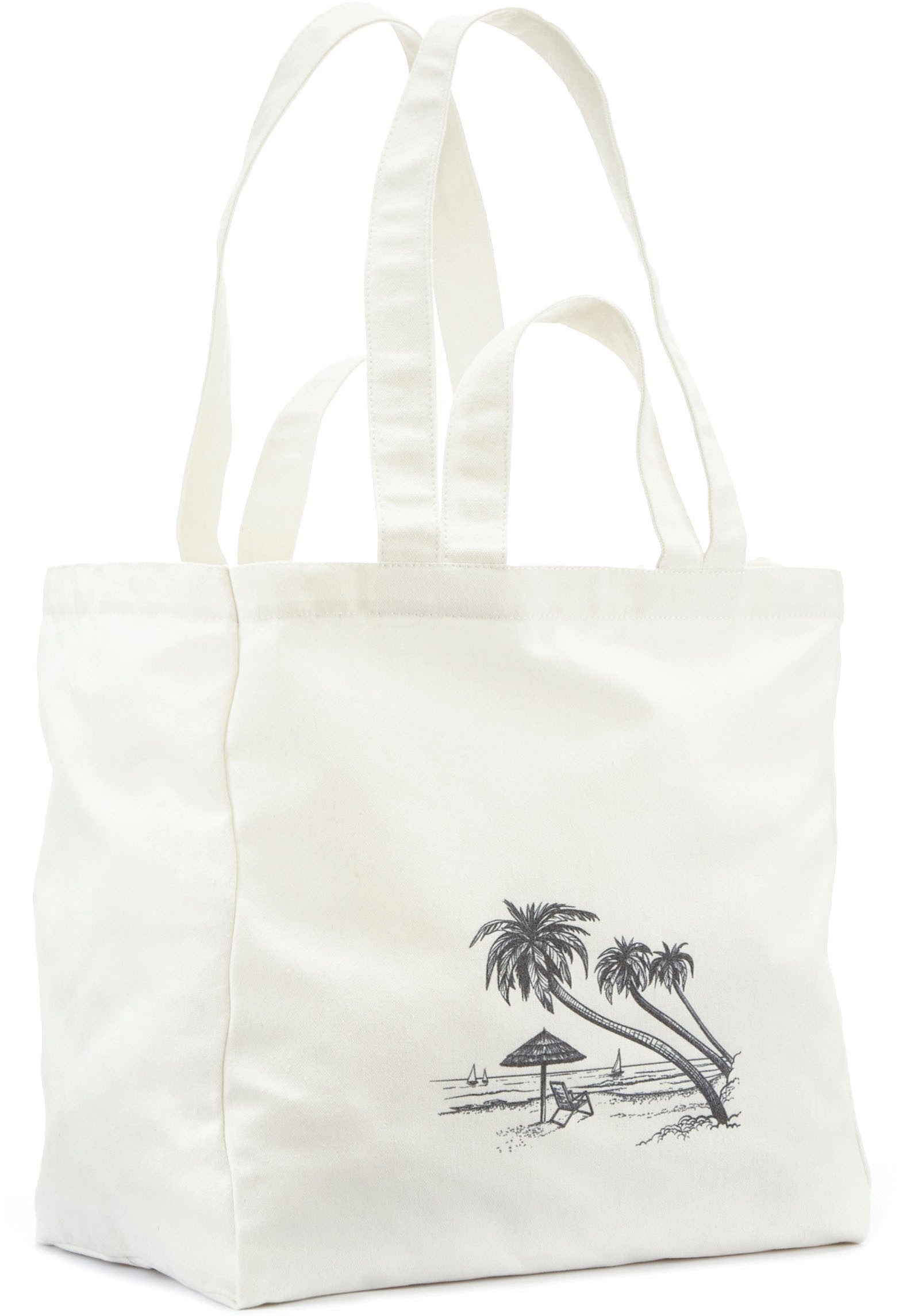 Vivance Shopper Strandtas, zomertas, schoudertas met palm motief VEGAN