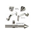 liedeco gordijnroede kegel ã˜ 16x13 mm roestvrij staalkleur zilver