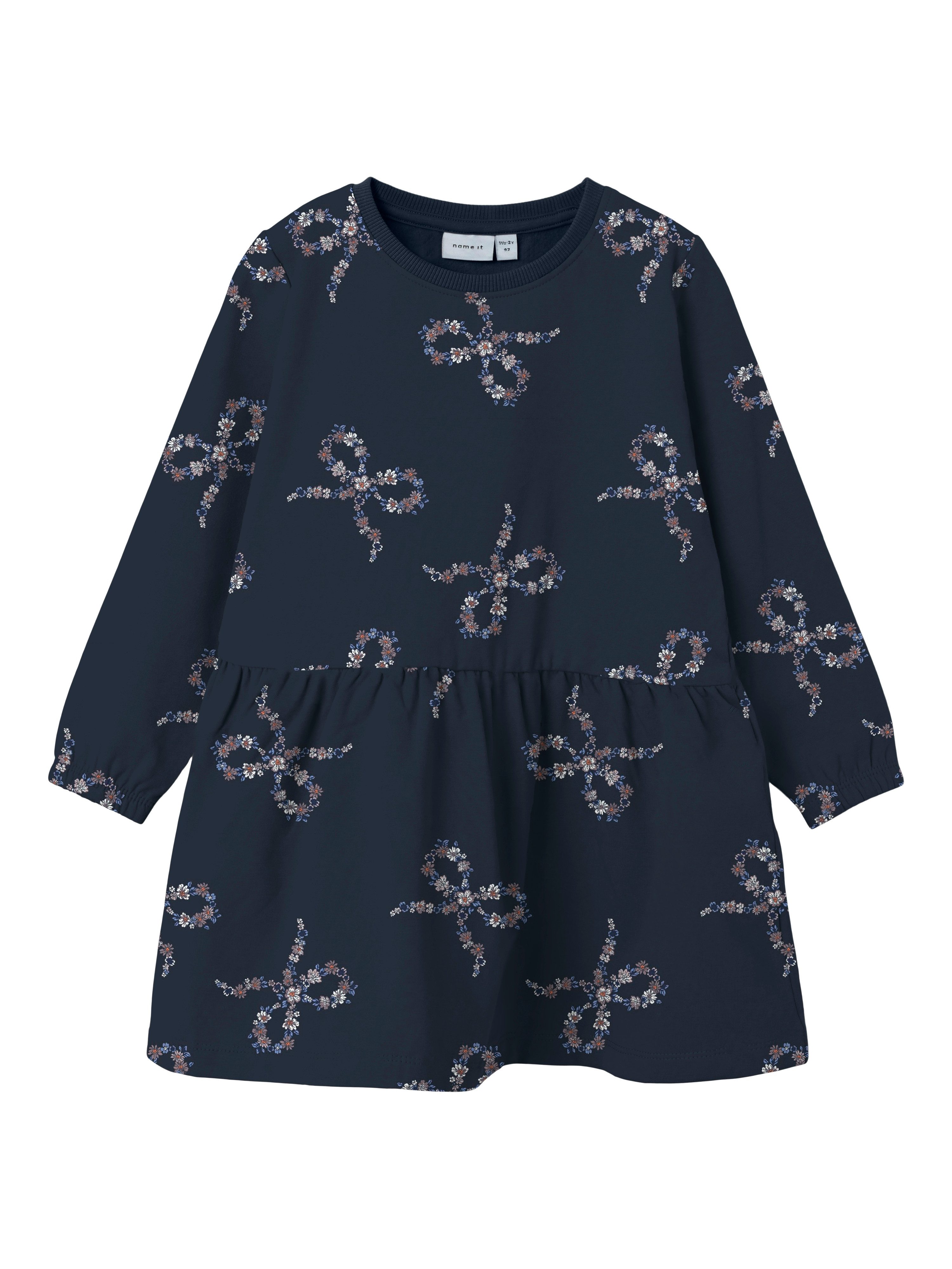 Name It Mini-jurk NMFOLUKRIA LS SWEAT DRESS BRU