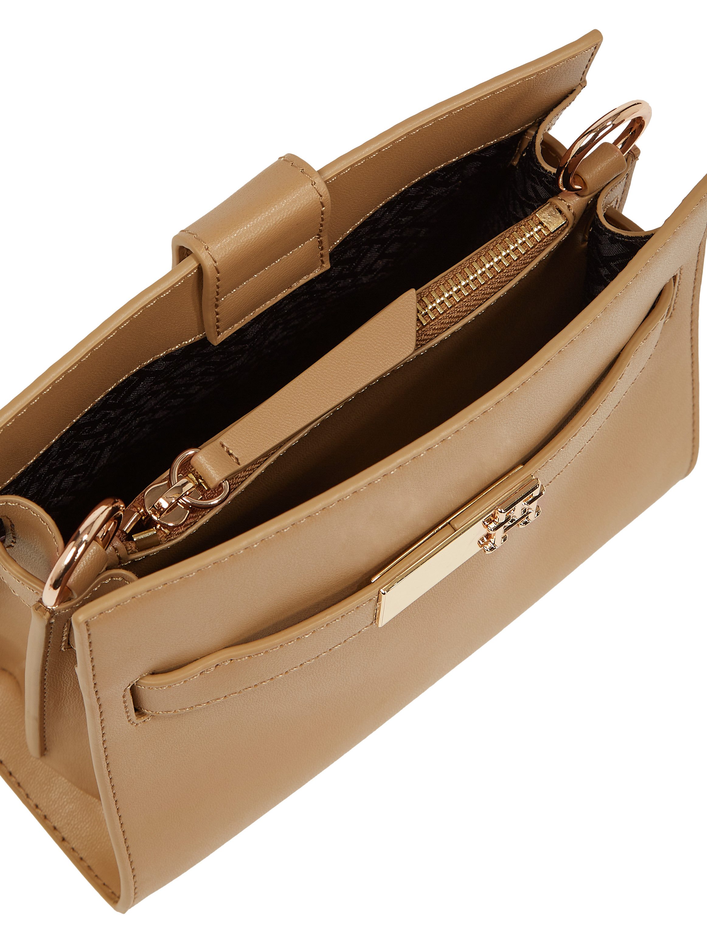 Tommy Hilfiger Schoudertas TH HERITAGE MINI SATCHEL dames avondtas handtas schoudertas met versieringen