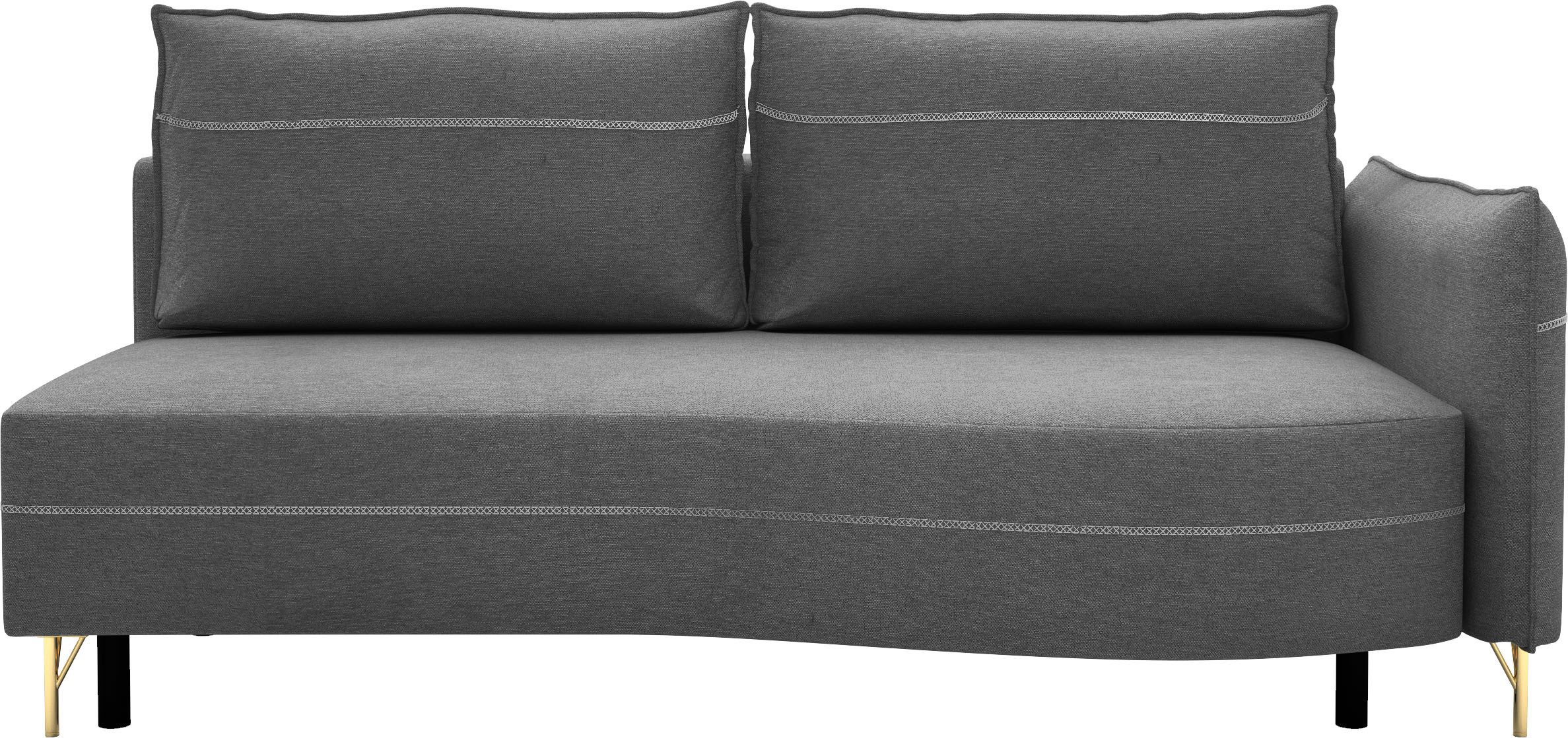 exxpo - sofa fashion Loungebank Met mooie contrastnaad, solitairmeubel, comfortabel, smalle armleuning