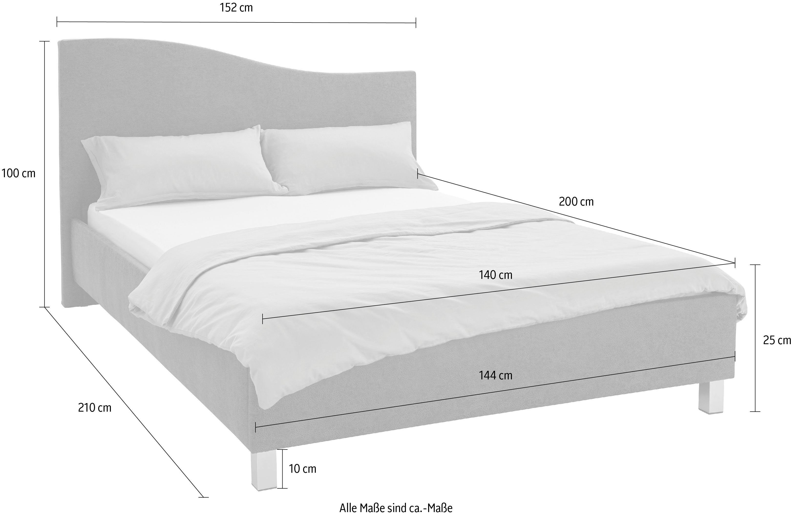 Westfalia Polsterbetten Gestoffeerd bed