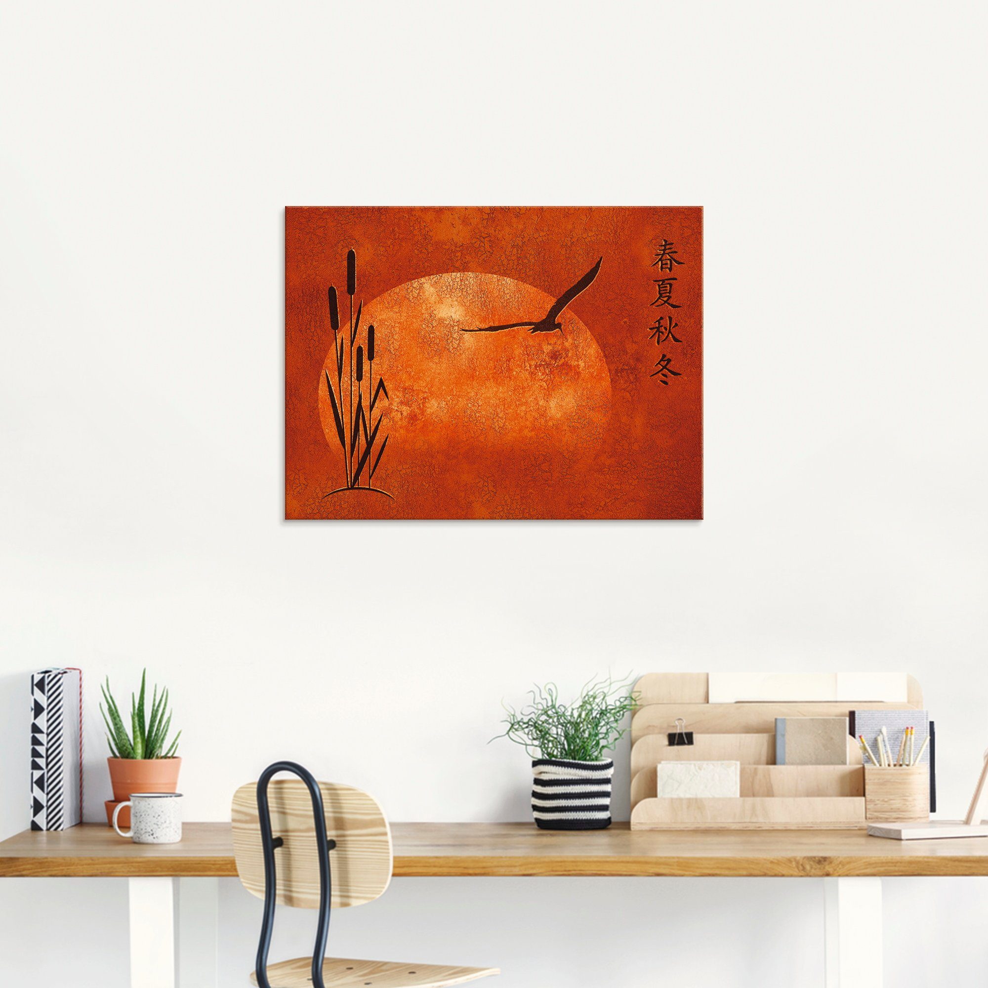 Artland Print op glas Aziatische seizoenen in verschillende maten