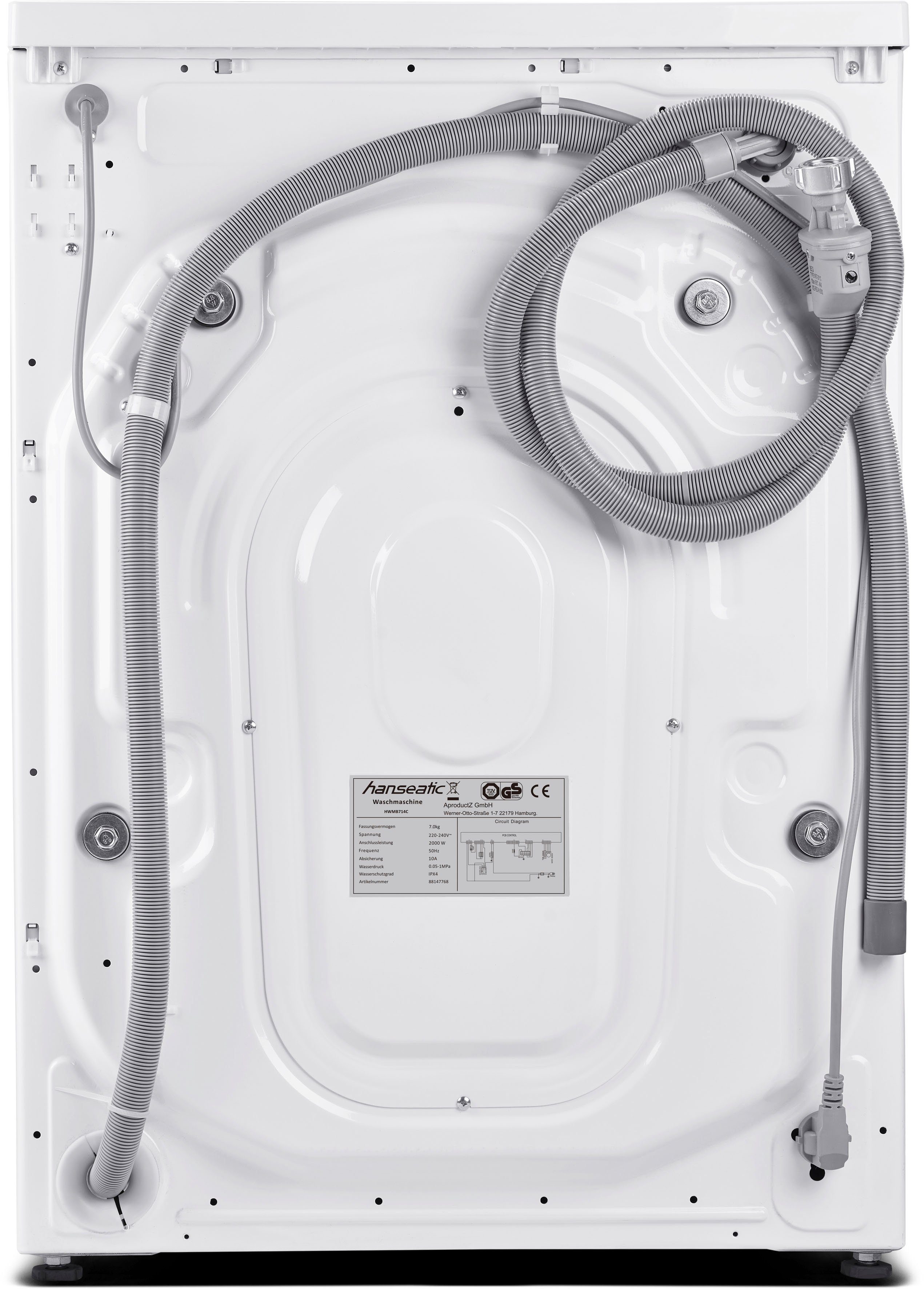 Hanseatic Wasmachine HWMB714C, Voorprogrammeren starttijd, herlaadfunctie