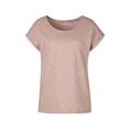 vivance t-shirt met zilverkleurige glitter-stippen, katoenen glittershirt roze