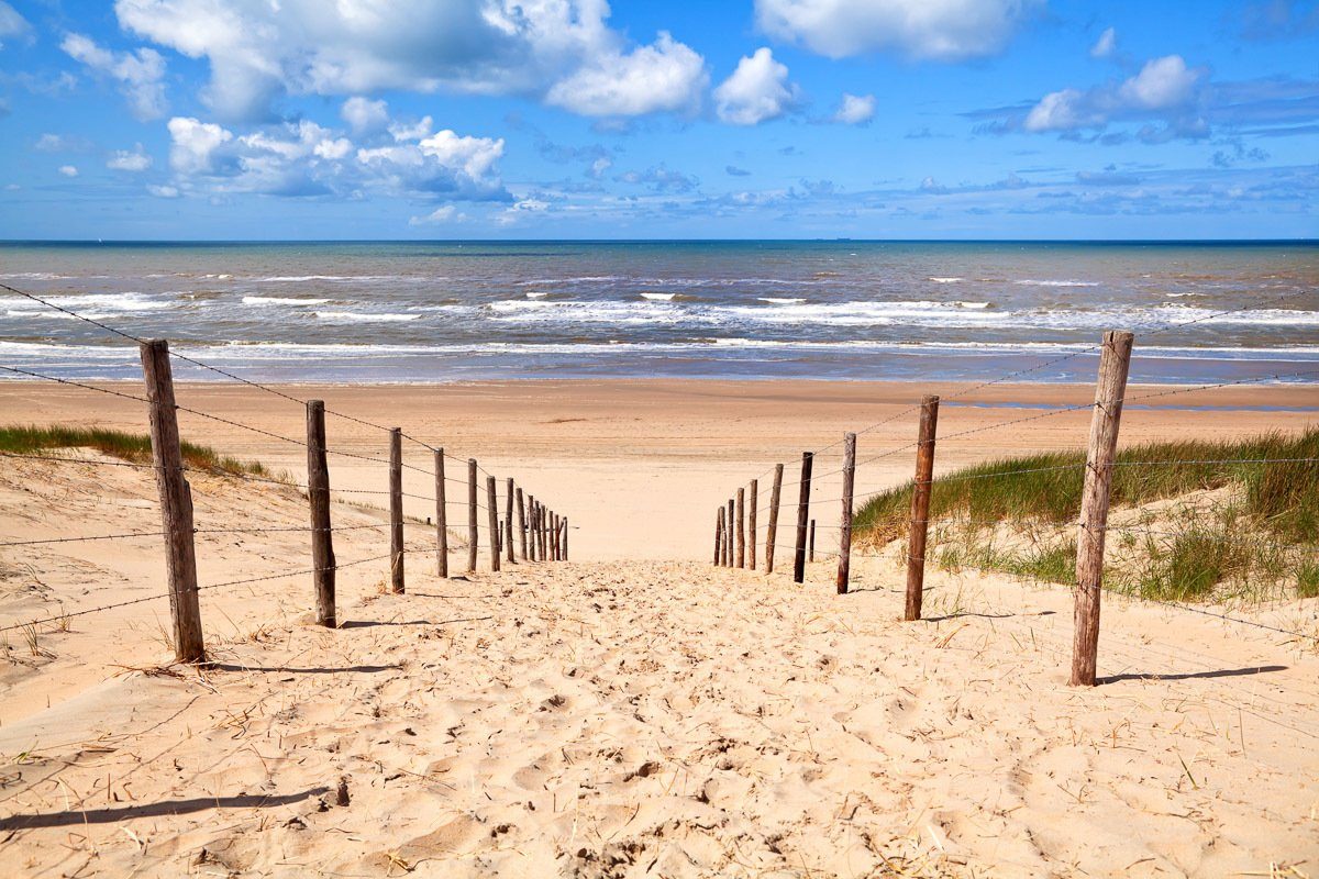 Papermoon Fotobehang Weg zum Sandstrand