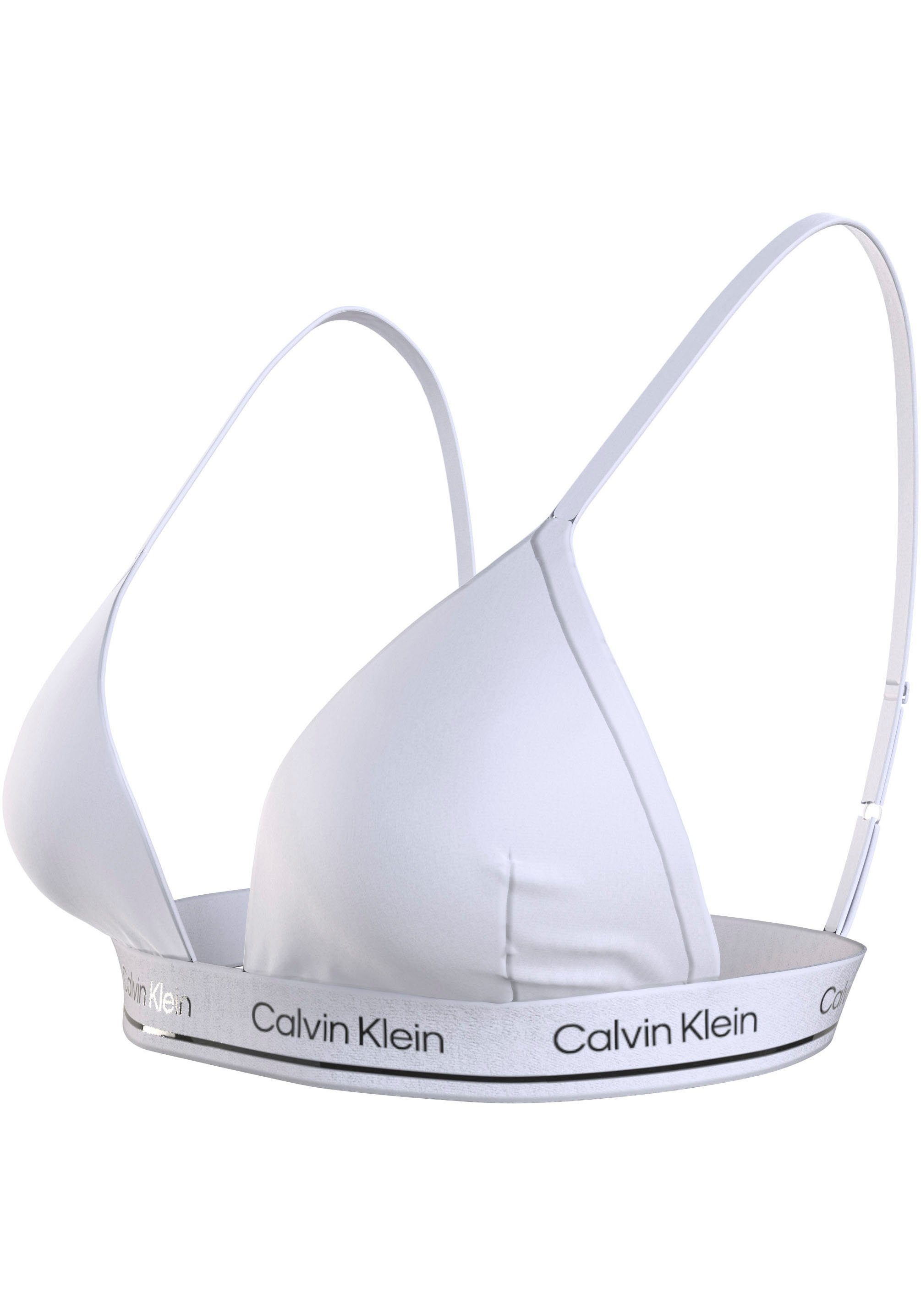 Calvin Klein Swimwear Triangel-bikinitop TRIANGLE-RP met logo op de onderste band