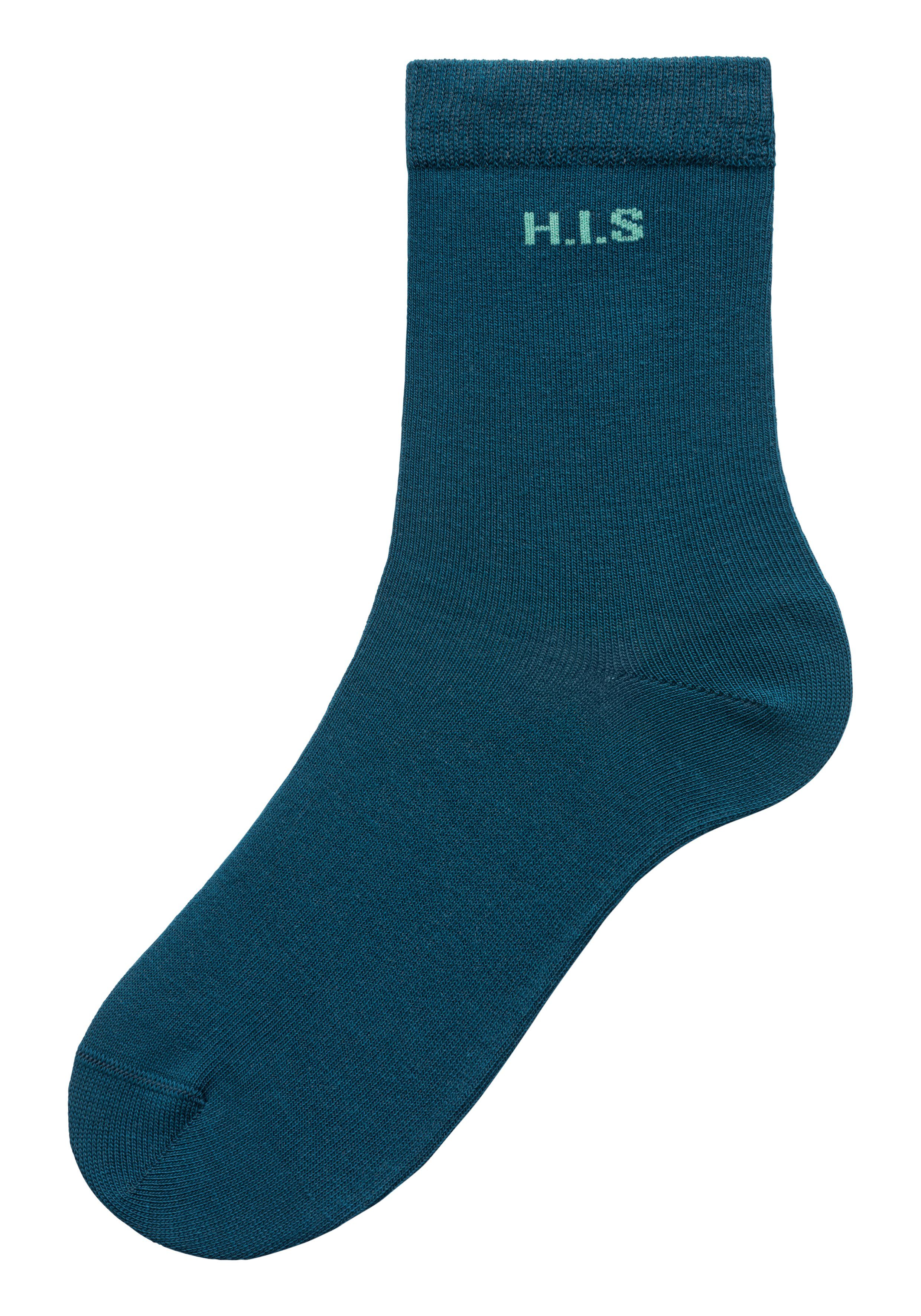 H.I.S Sokken met ingebreid logo (set, 16 paar)