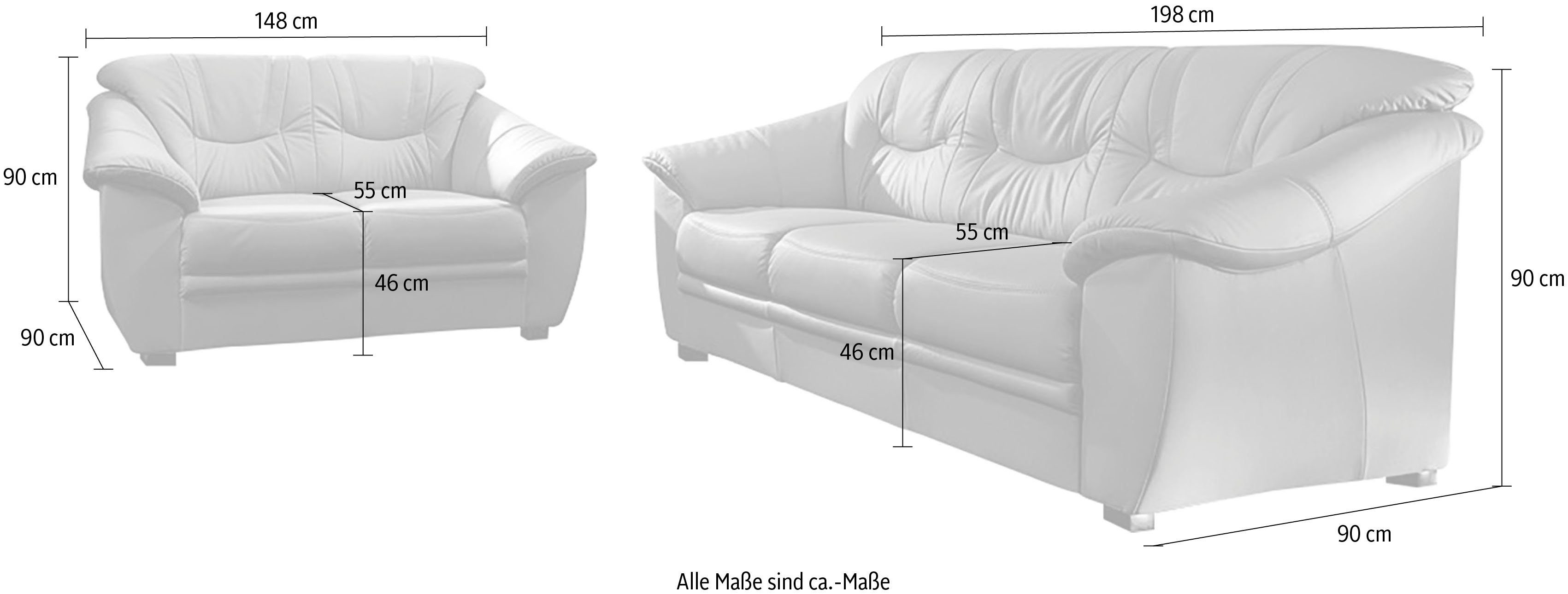sit&more Zithoek Savona (2-delig), bestaand uit elk een 2- en 3-zitsbank, met binnenvering