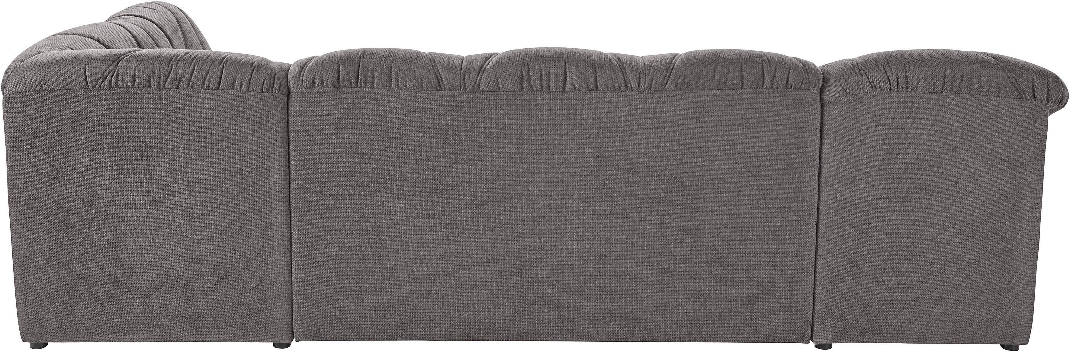 DOMO collection Zithoek Papenburg U-vorm in grote veelvoud aan kleuren, slaapfunctie naar keuze, vrij plaatsbaar