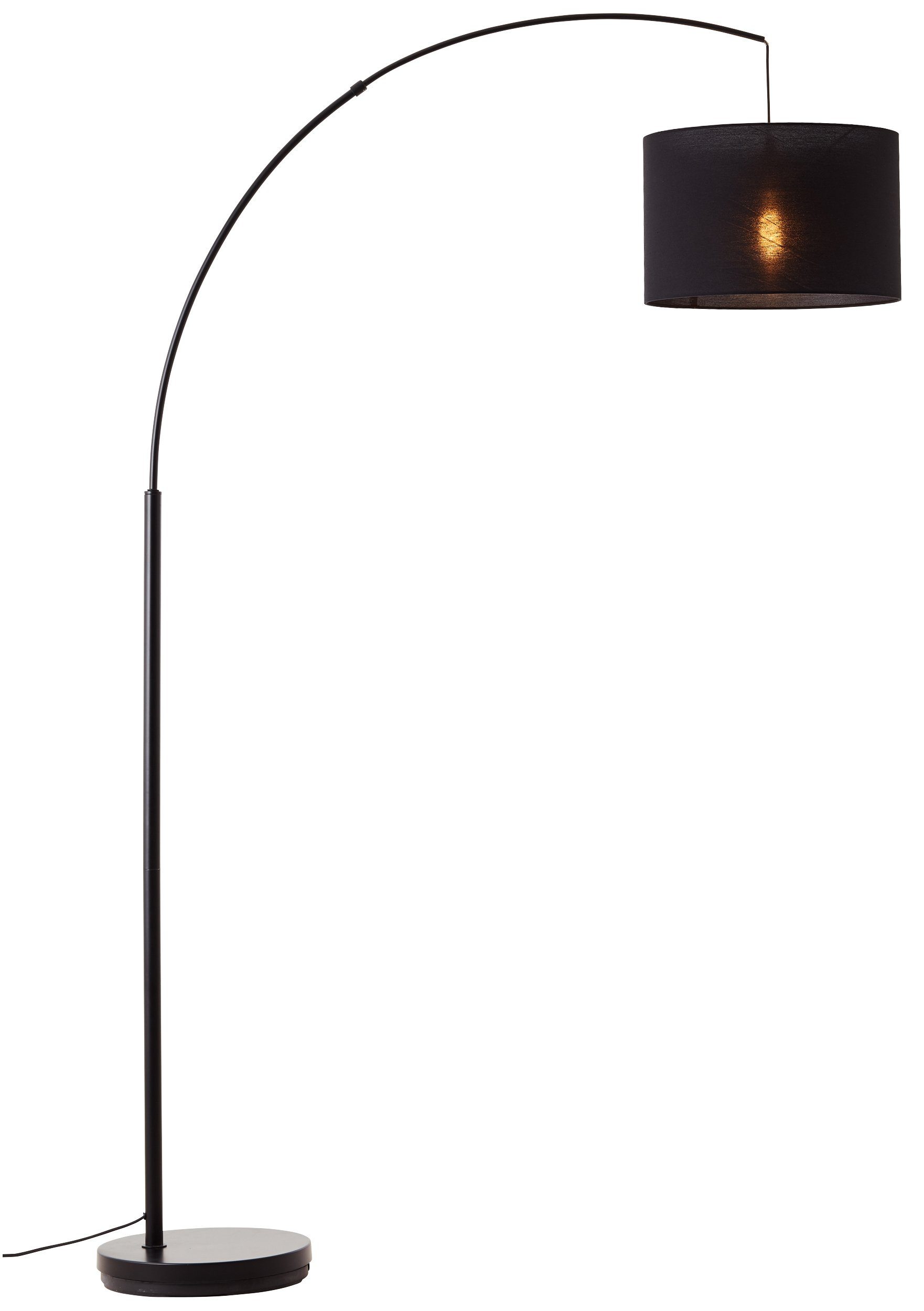 Places of Style Staande lamp ELIJAH Booglamp textielen kap stof ø 36 cm (1 stuk)