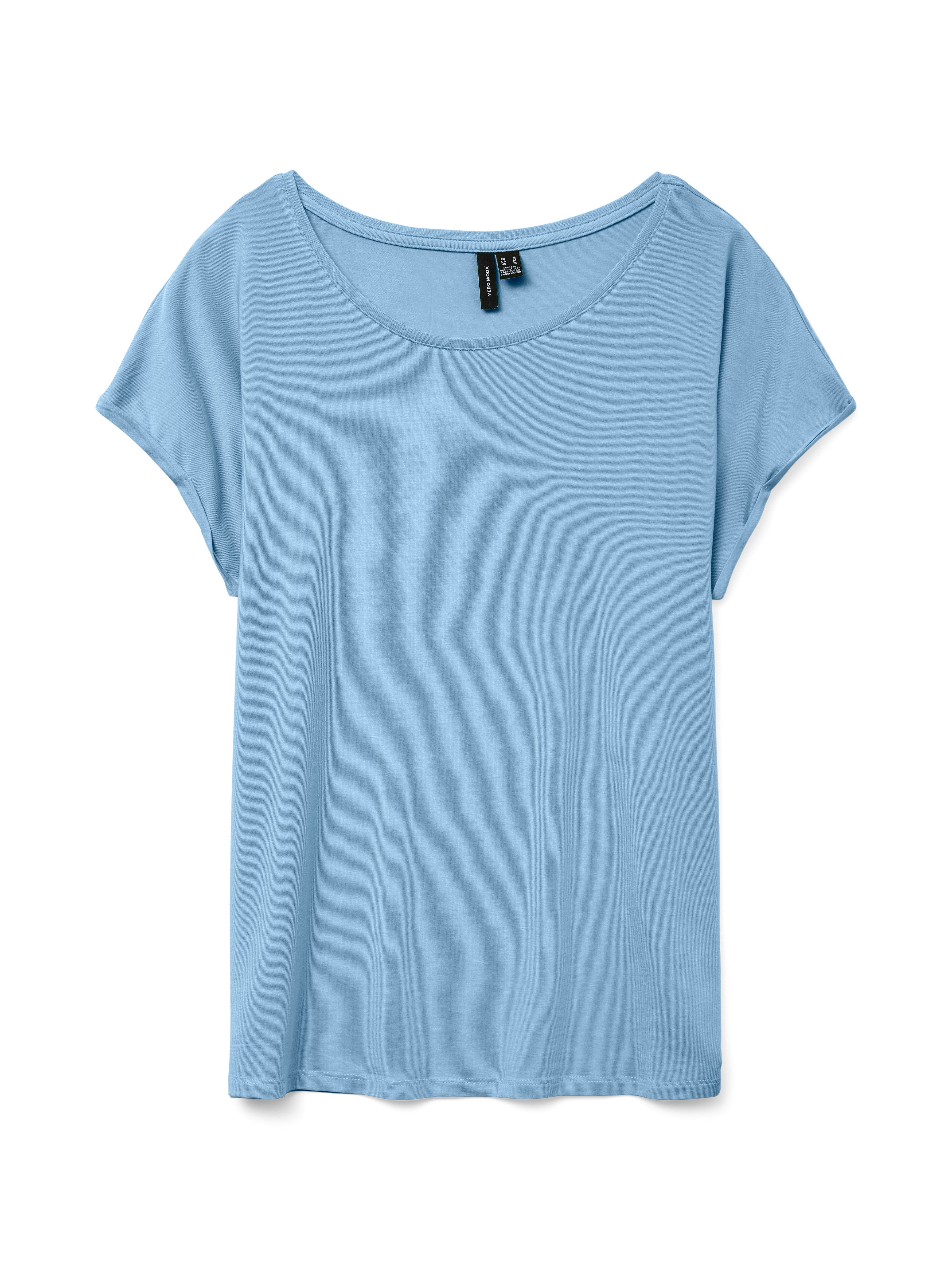 Vero Moda Shirt met ronde hals VMAVA PLAIN SS TOP GAJRS NOOS