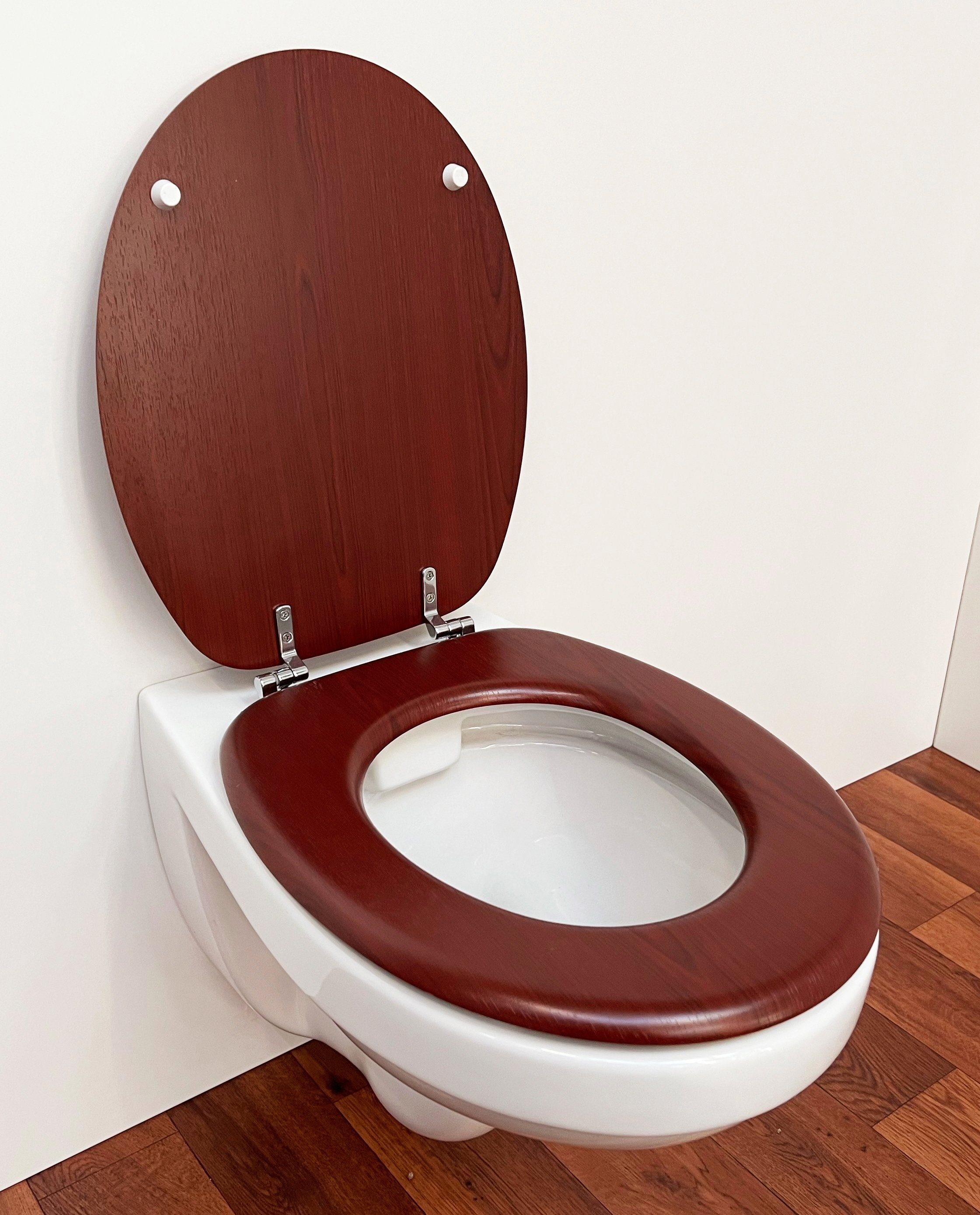 ADOB Toiletzitting uiterst stabiel, messing verchroomde scharnieren