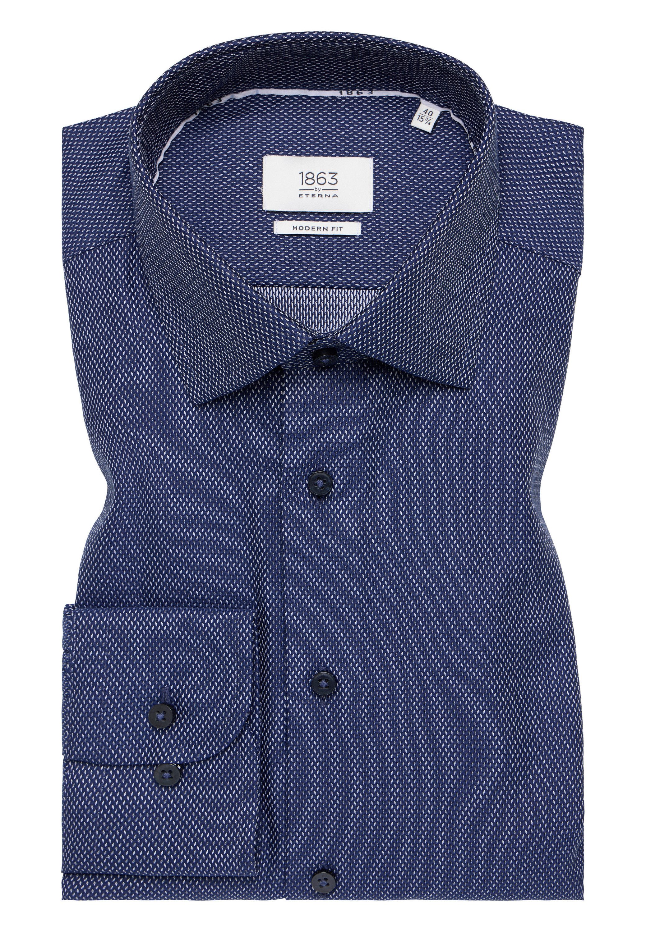 Eterna Overhemd met lange mouwen MODERN FIT NON IRON (strijkvrij)