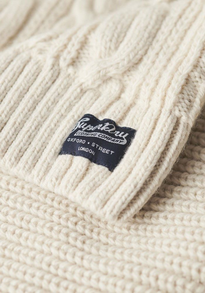 Superdry Gebreide trui Jacob Cable Knit Half Zip