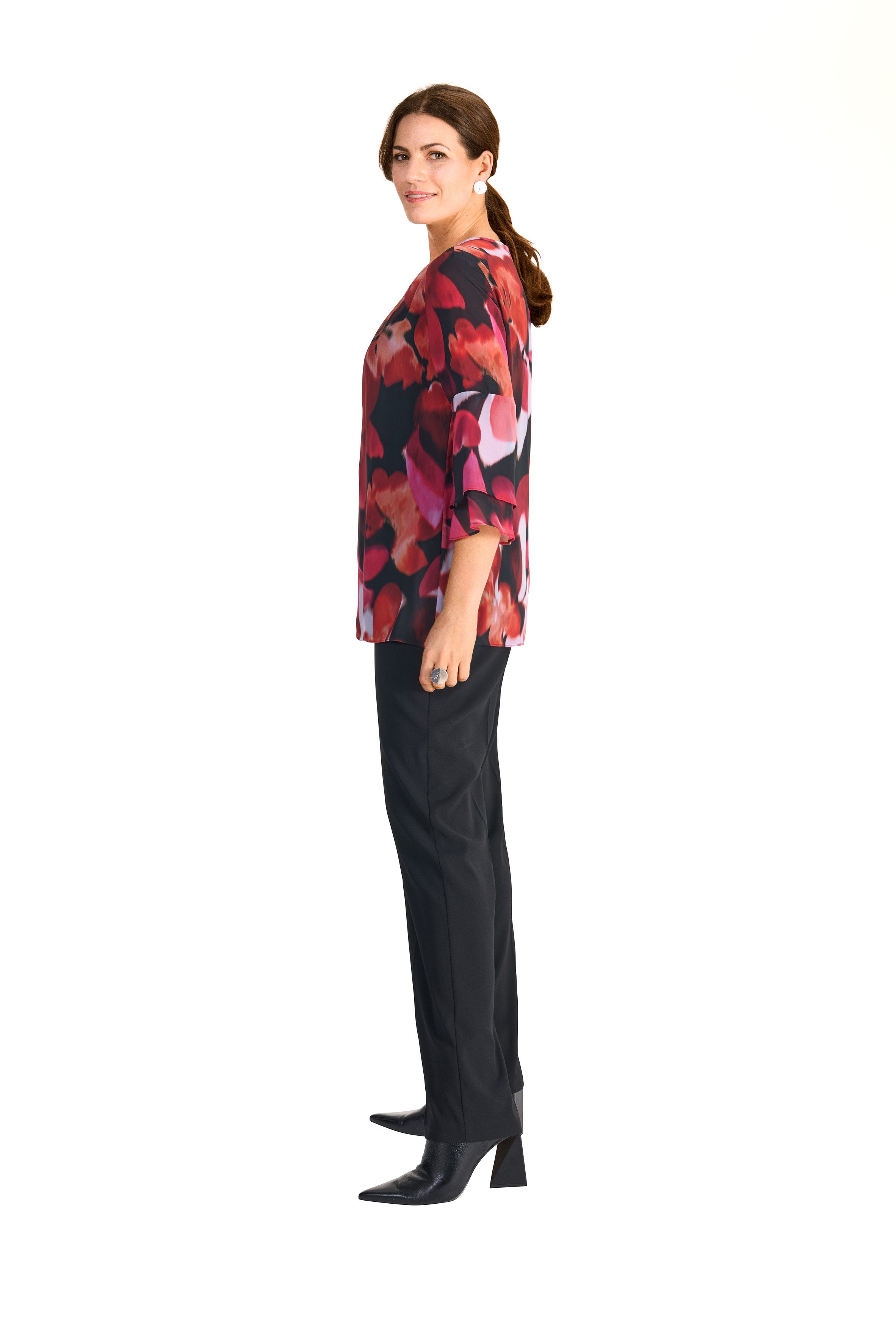 HERMANN LANGE Collection Gedessineerde blouse met een bloemmotief