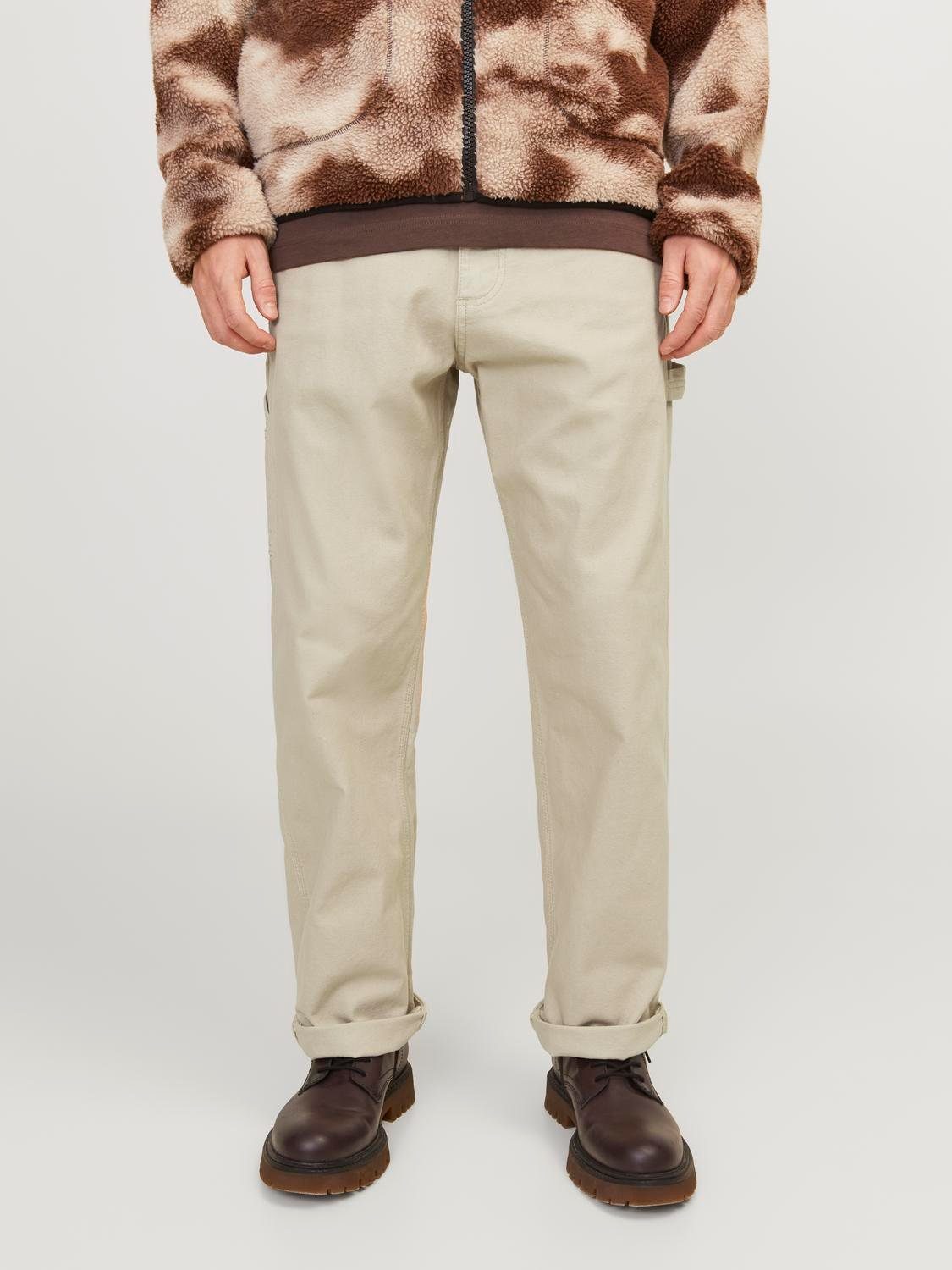Jack & Jones Cargobroek JPSTEDDIE CARPENTER PANTS NOOS heren cargobroeken maat 33 bruin