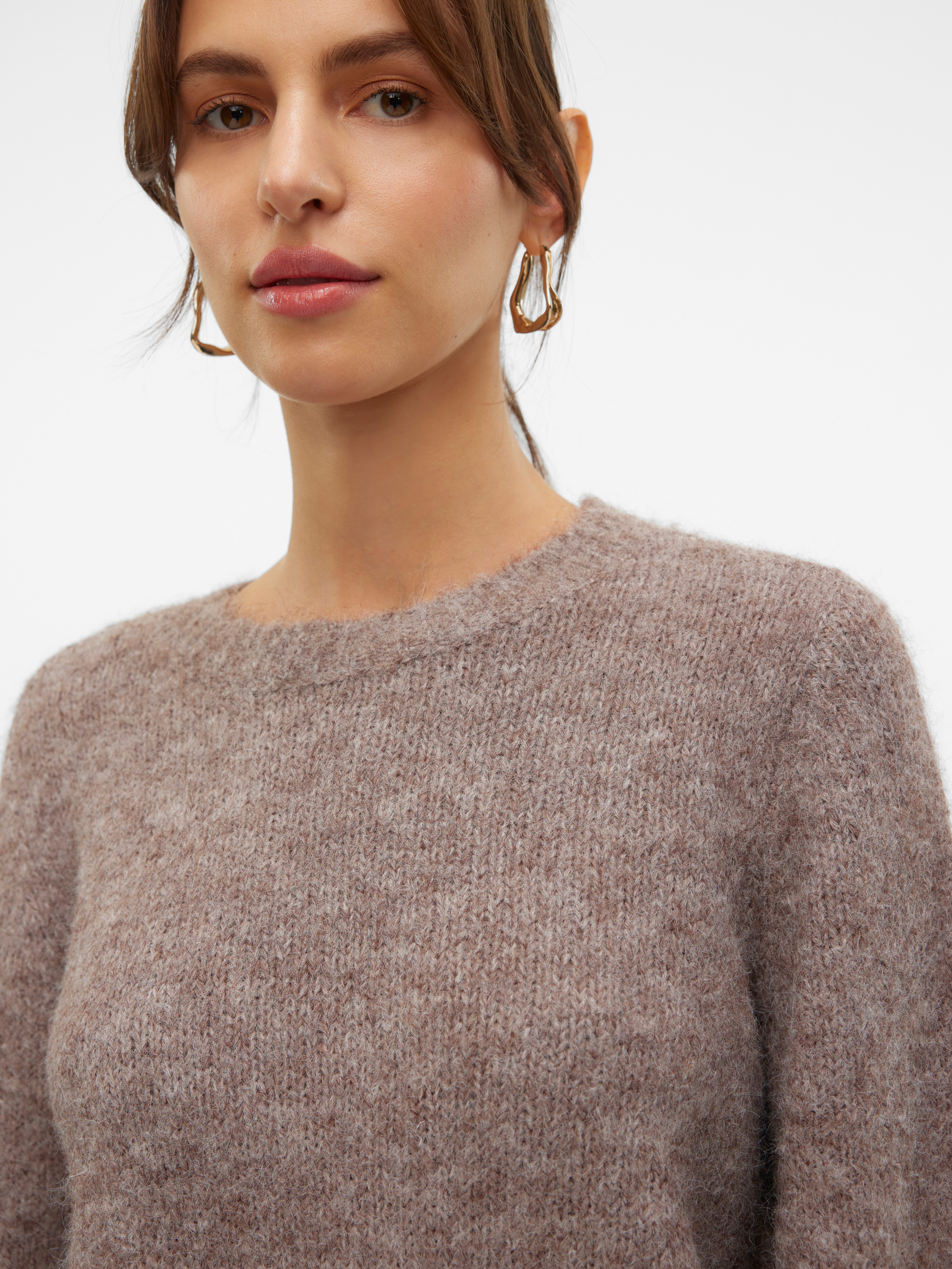 Vero Moda Gebreide trui VMNOVAH LS O-NECK PULLOVER GA NOOS