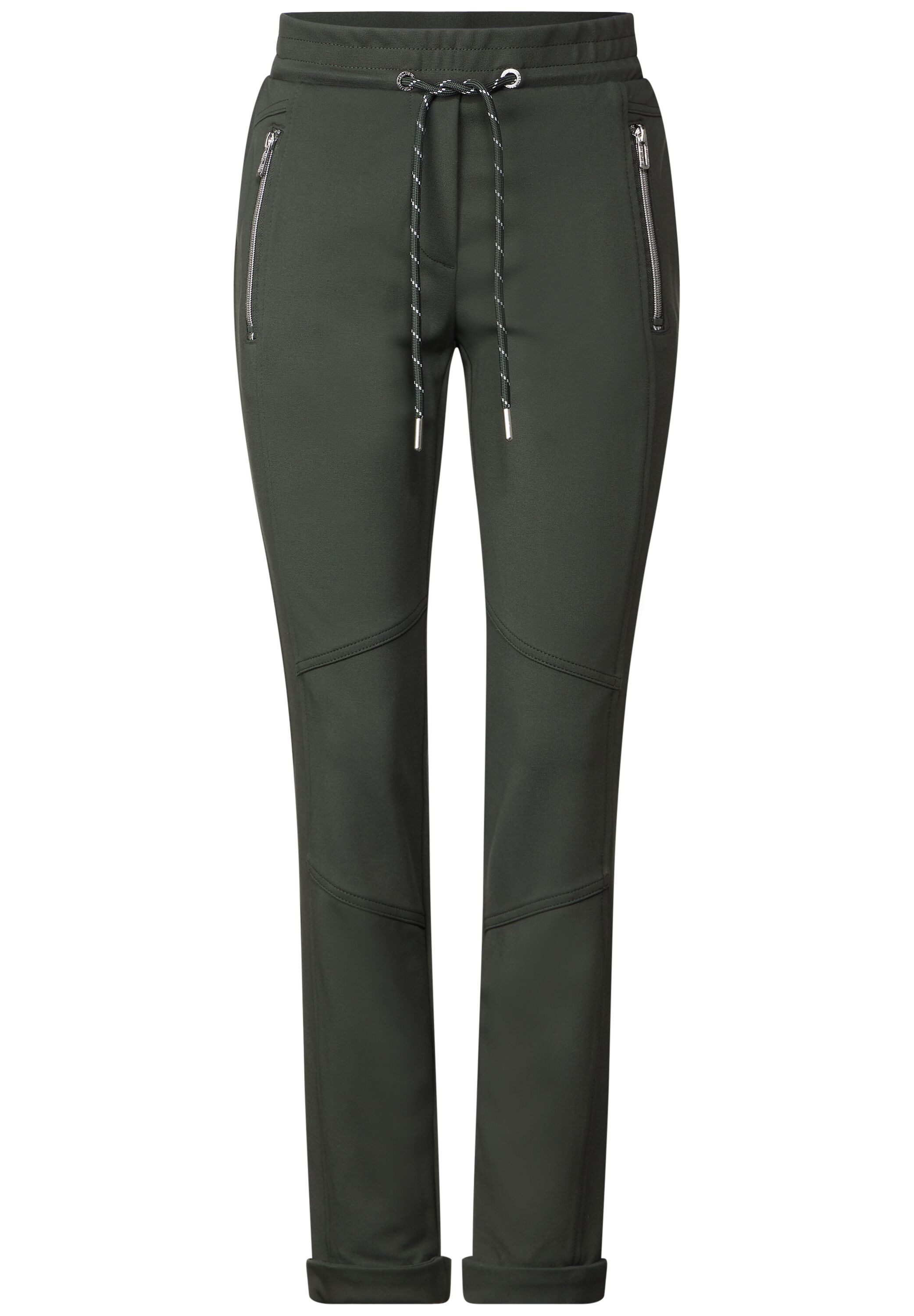 Cecil Sweatbroek Stijl Tracey Casual fit met ritszakken en koord