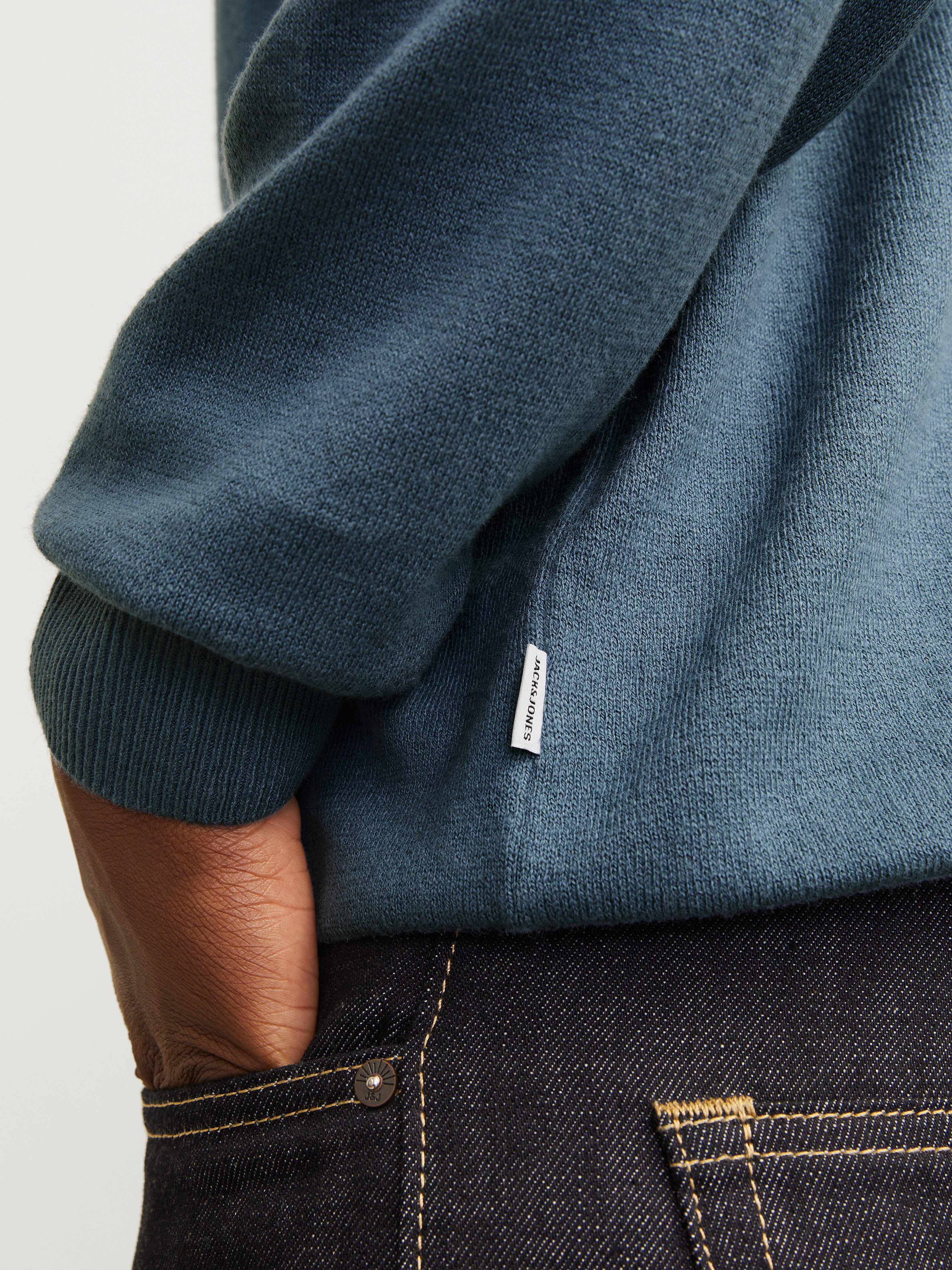 Jack & Jones Trui met polokraag JJEEMIL KNIT POLO HALF ZIP LS NOOS