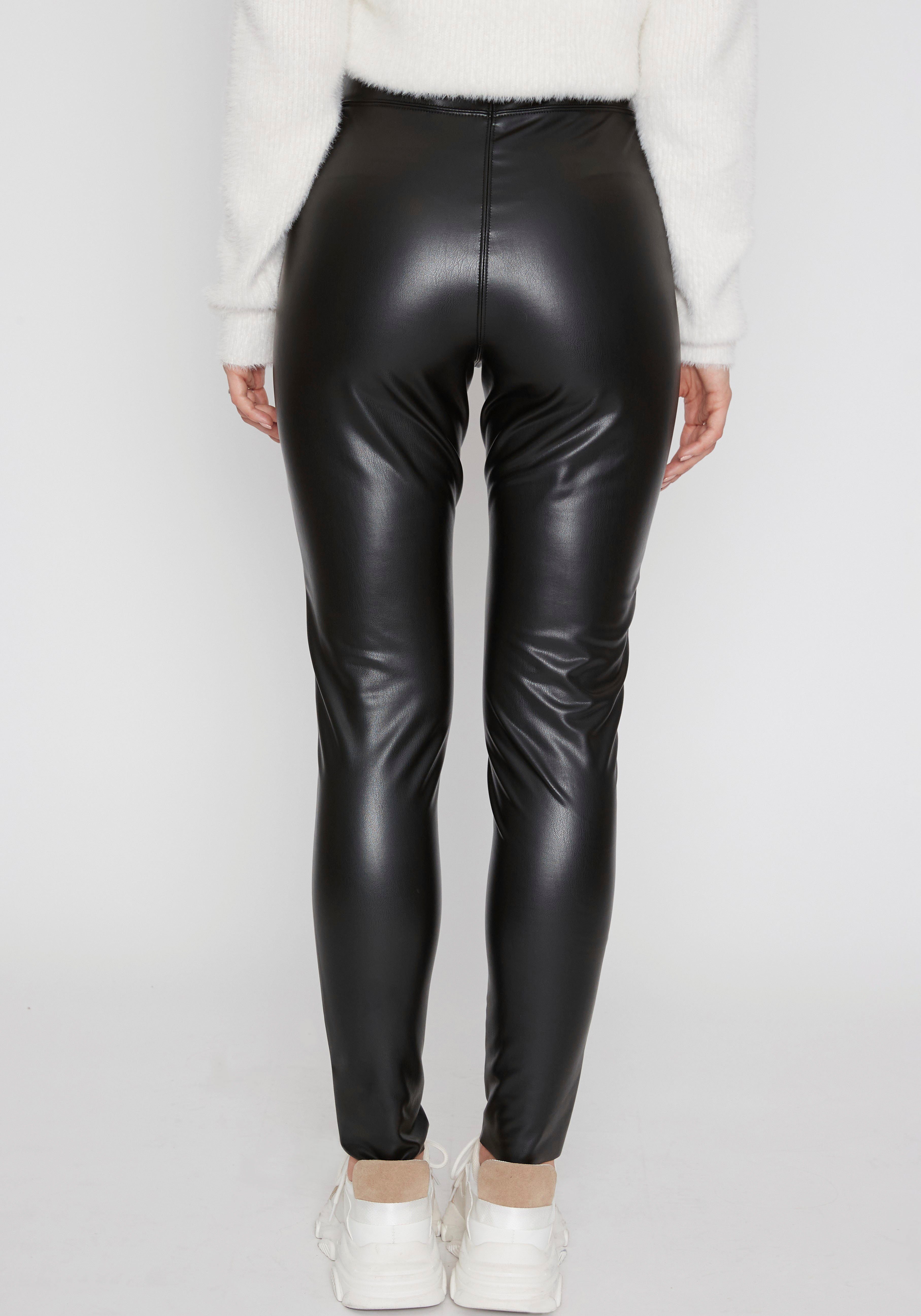 HaILYS Imitatieleren broek LG PU TR De44na