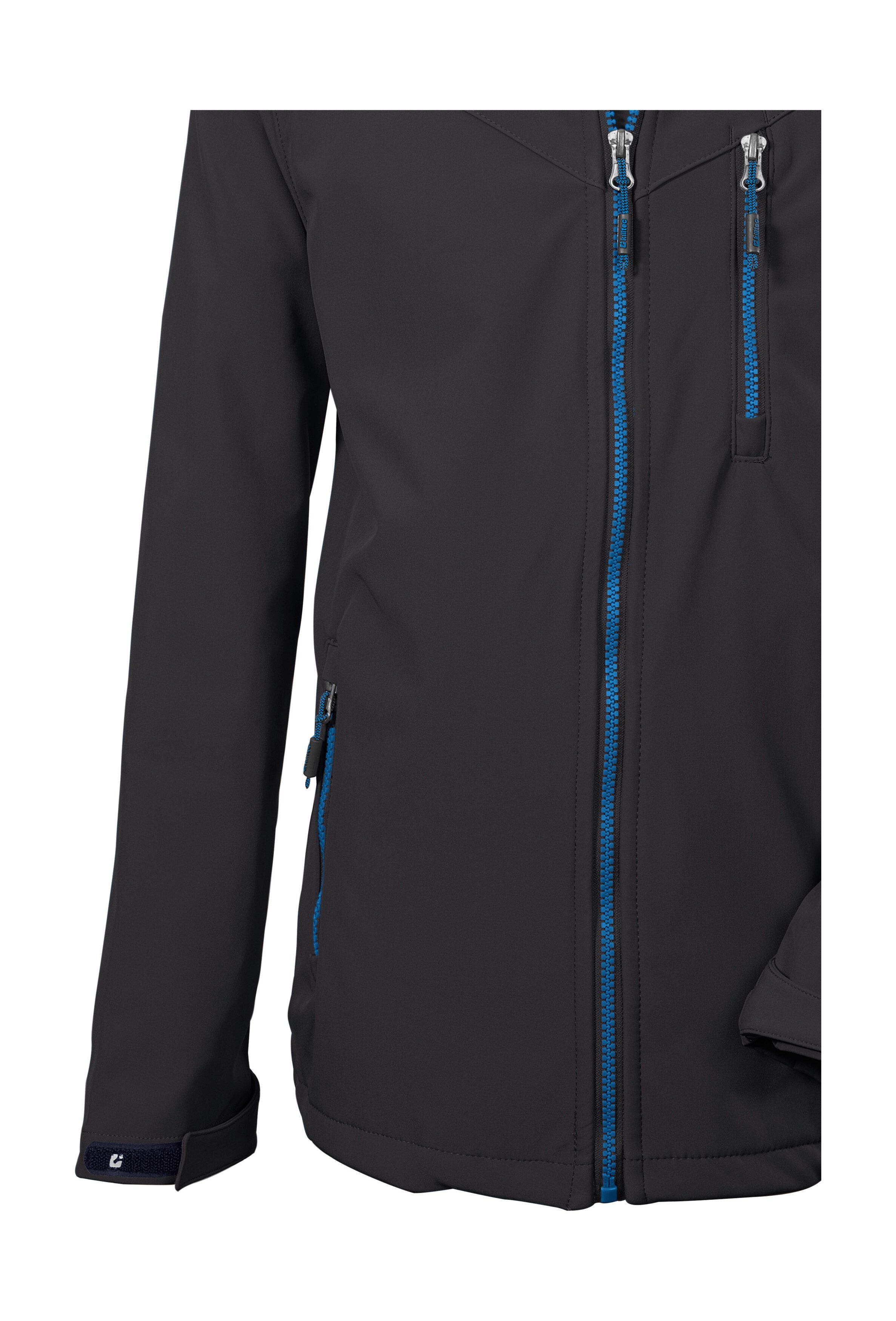 Killtec Softshell-jack Boys softshell-jack Waterafstotende softshelljack met capuchon, fleece en PFAs-vrij