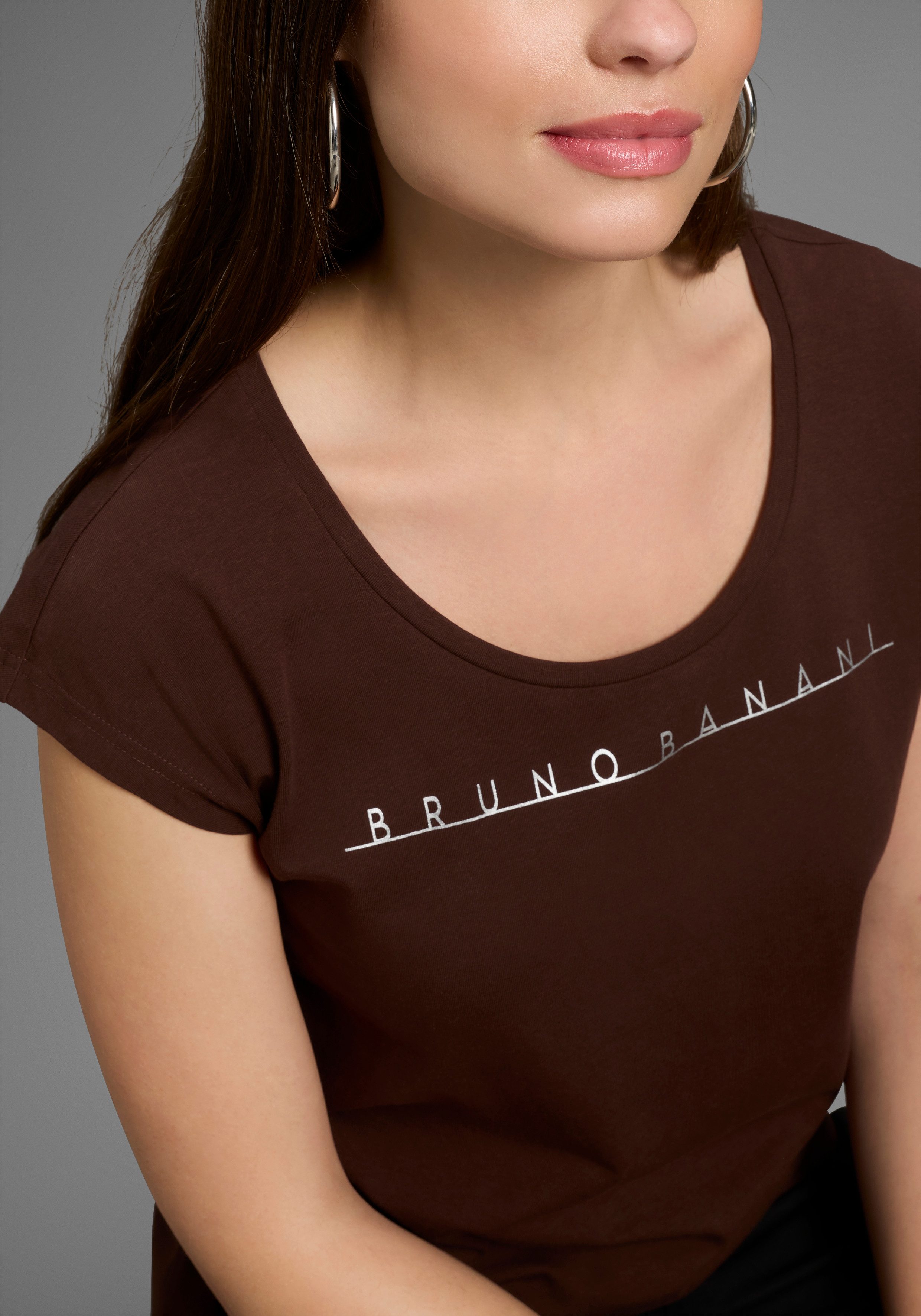 Bruno Banani T-shirt met foilprint - nieuwe collectie