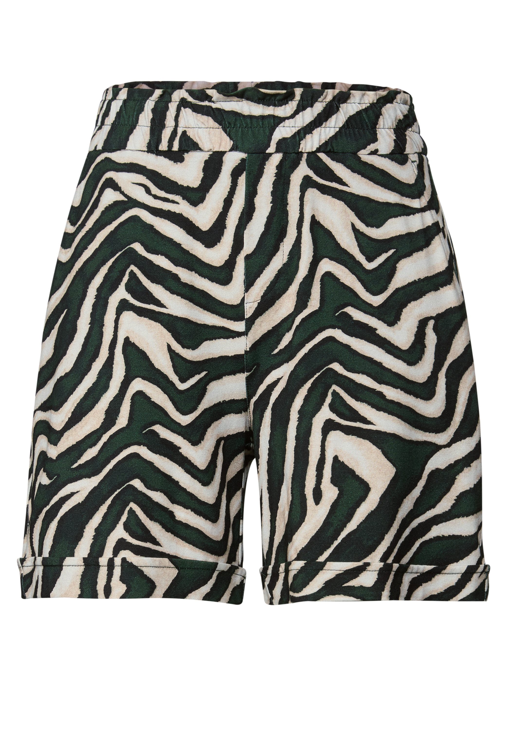 STREET ONE Paperbag-broek met print all-over