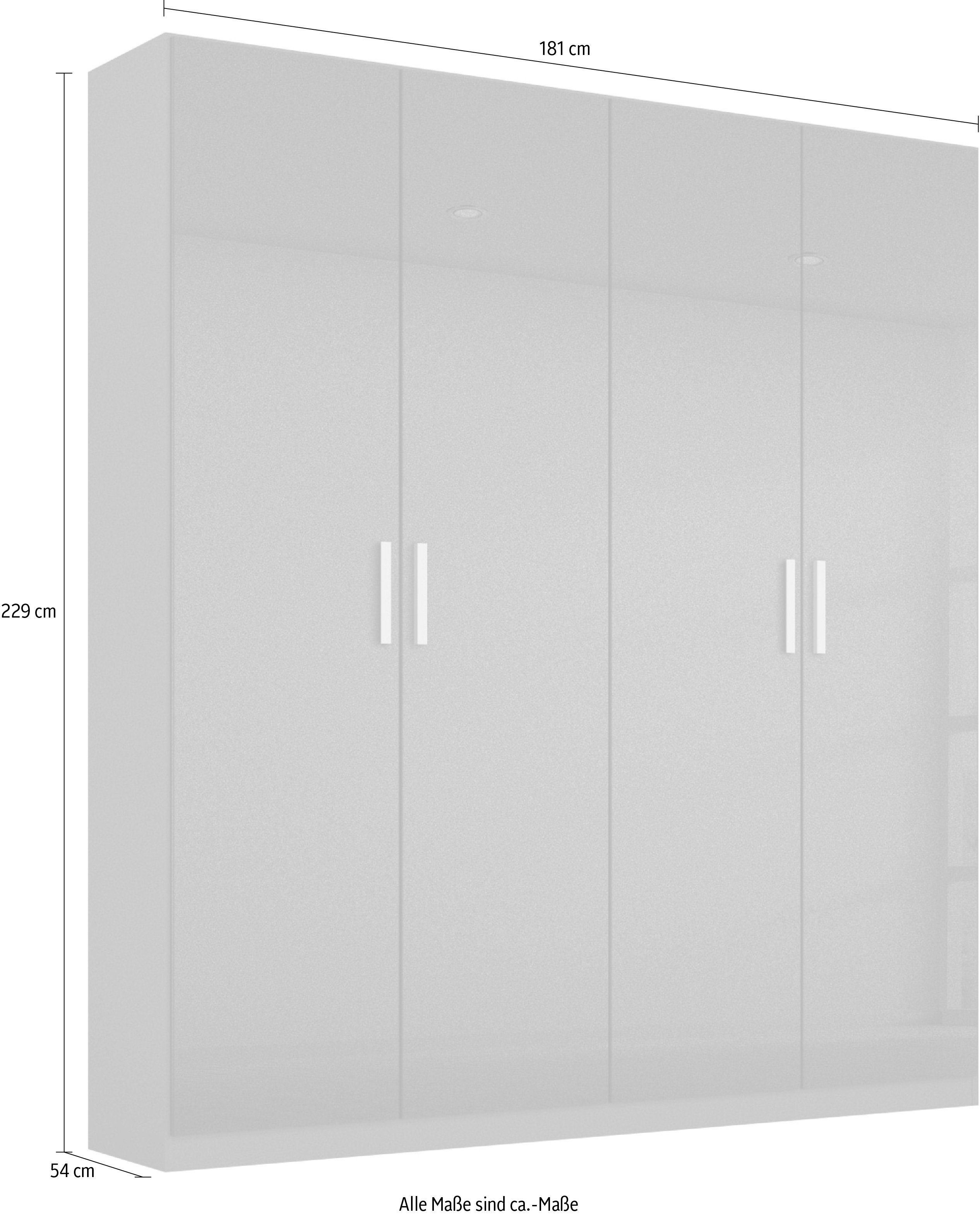 rauch Draaideurkast Koluna Hoogglansfront, inclusief 2 lades en extra planken