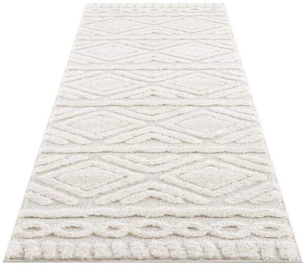 Carpet City Hoogpolig vloerkleed Focus 3382 Boho-tapijt, hoog-laag patroon / 3D-effect, voor woonkamer, slaapkamer