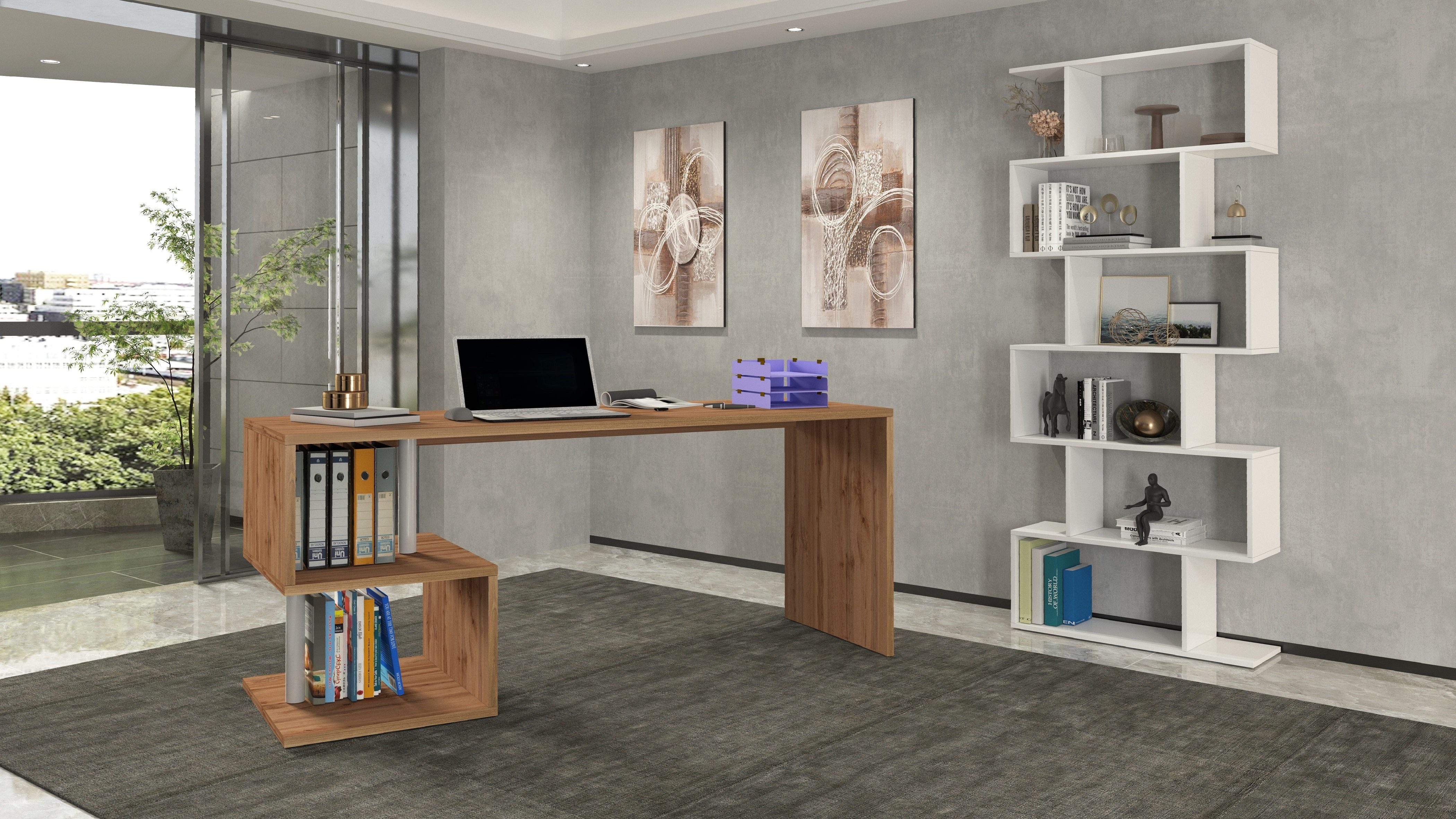 INOSIGN Bureau Essence, modern ontwerp in verschillende breedtes, met en zonder monitorsteun, gemaakt in italië