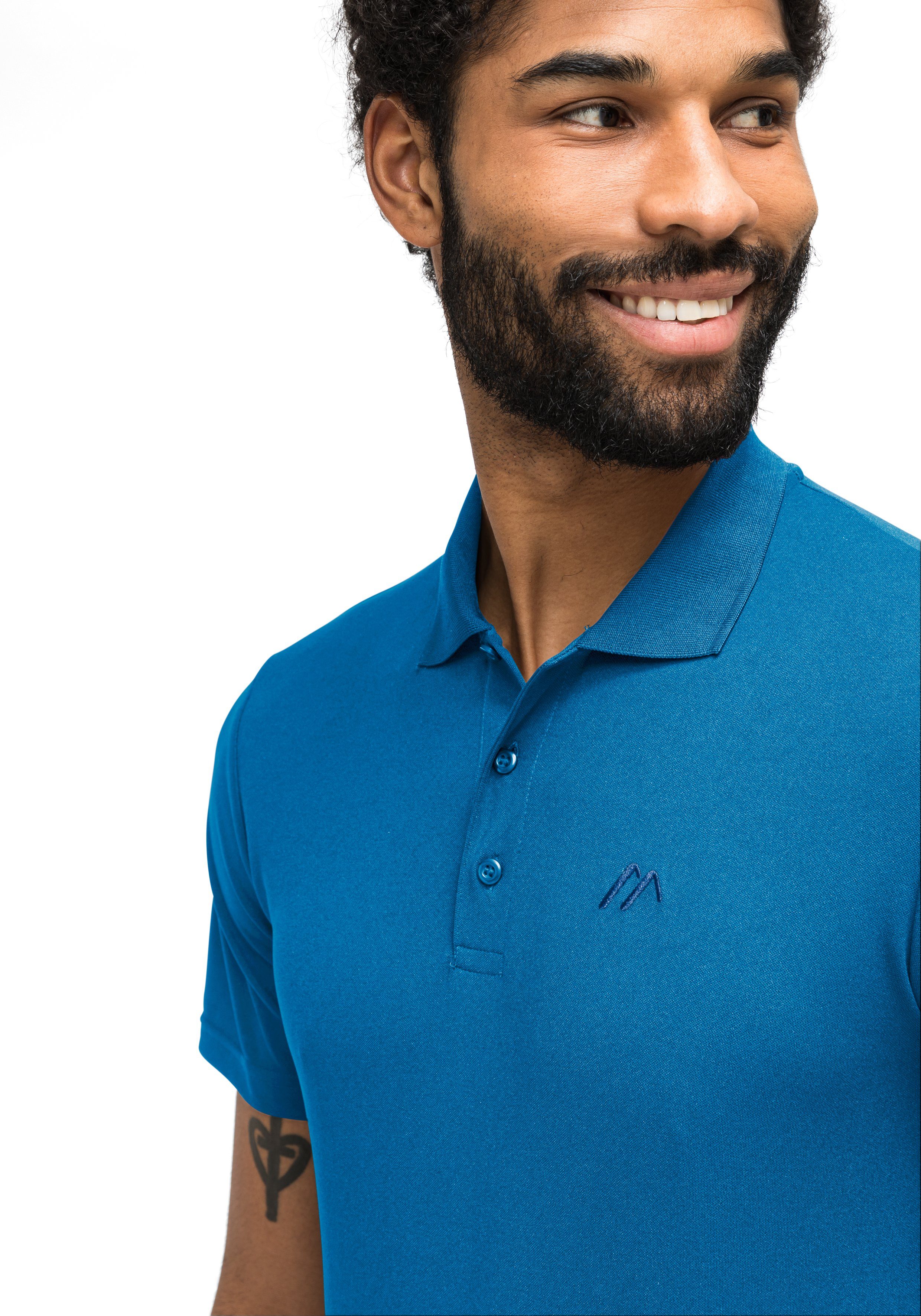 Maier Sports Functioneel shirt Ulrich Heren poloshirt, korte mouw vrijetijdsshirt met overhemdkraag, regular fit