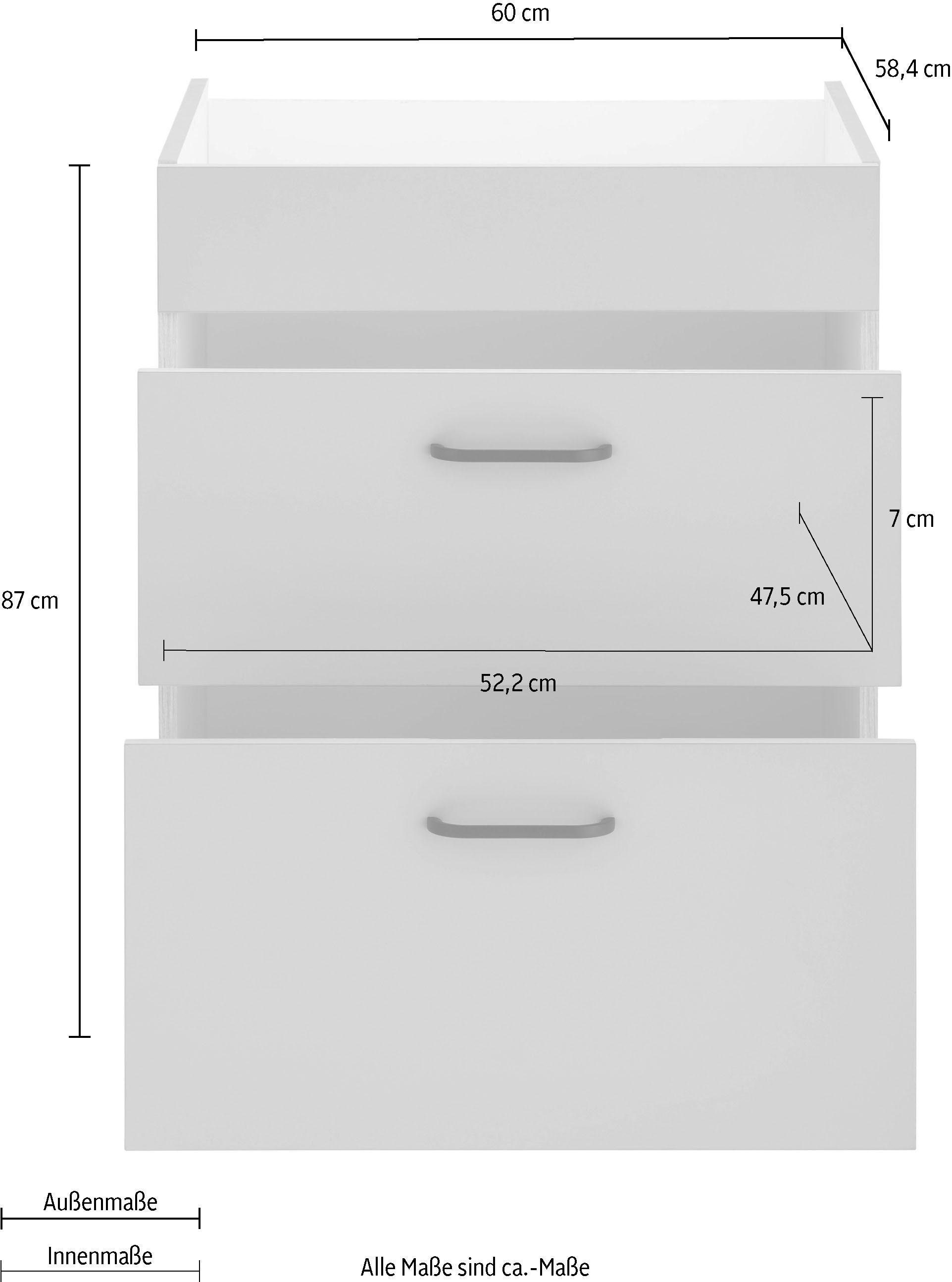 OPTIFIT Ombouwkast voor fornuis Elga met soft-close functie, in hoogte verstelbare poten, breedte 60 cm