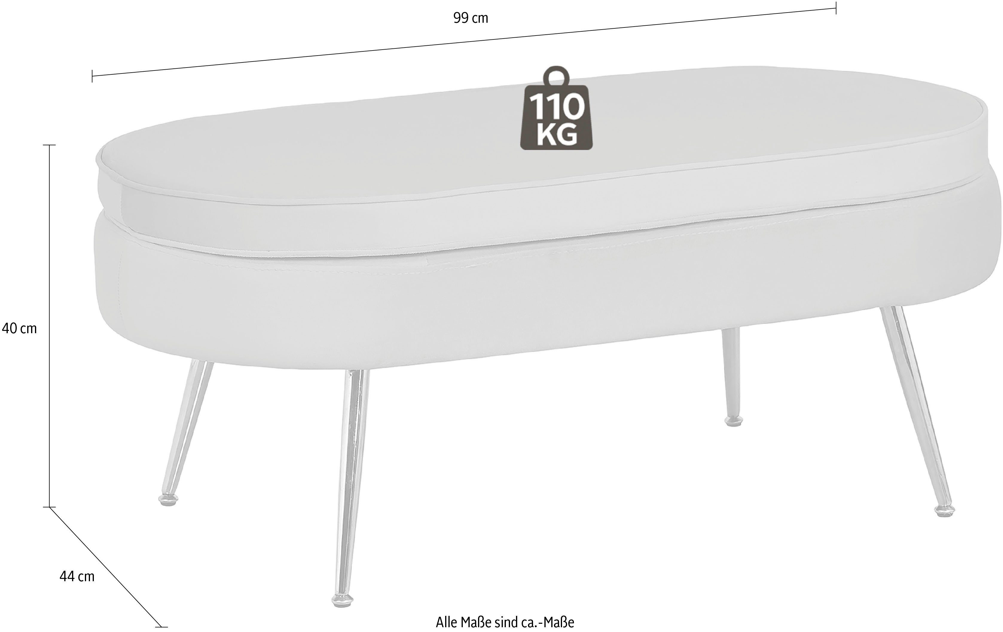 SalesFever Hocker Clam ovaal, breedte 99 cm