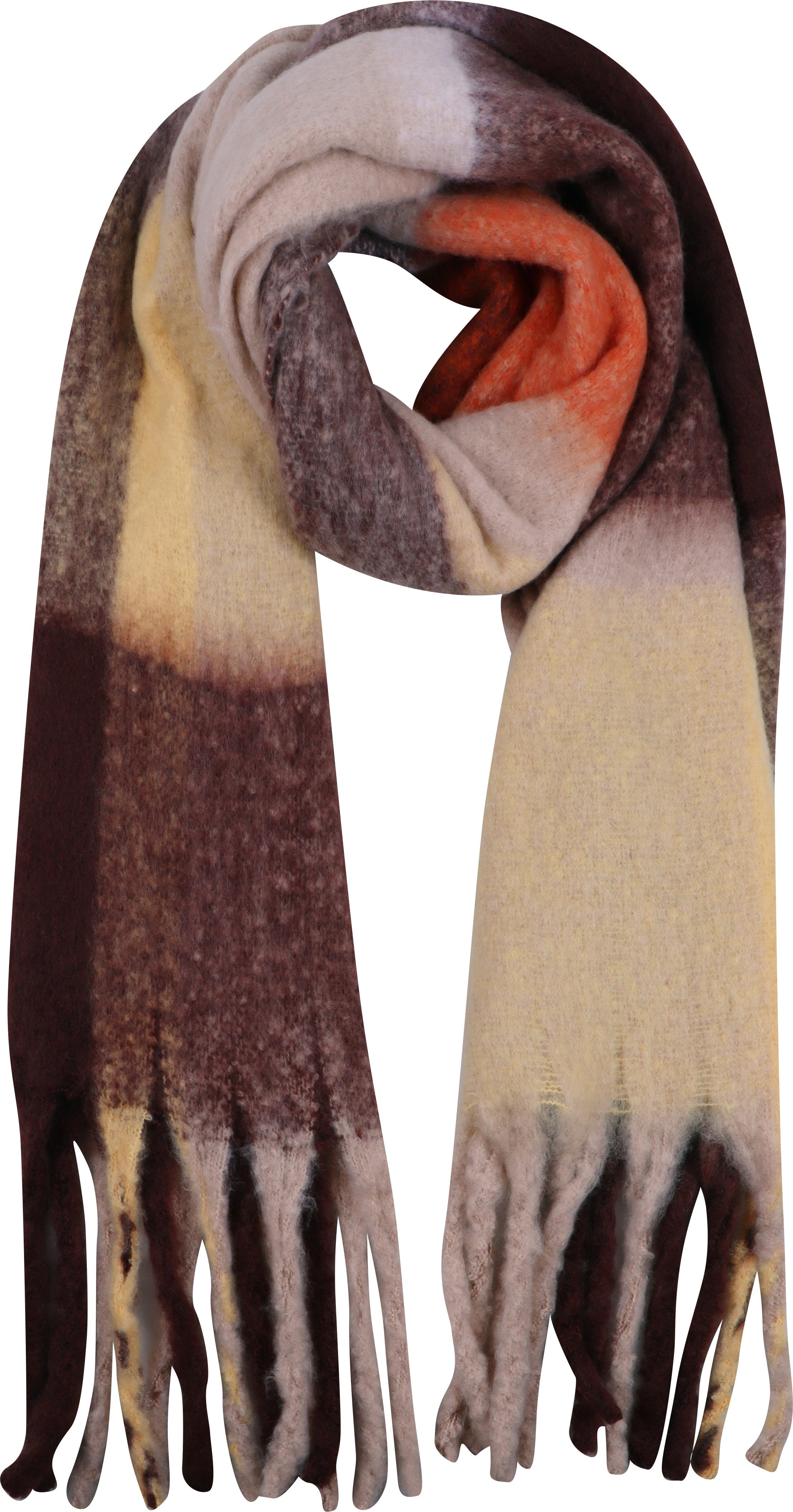 Capelli New York Modieuze sjaal lange franjes, fijne breisel, verwarmend (set, -)